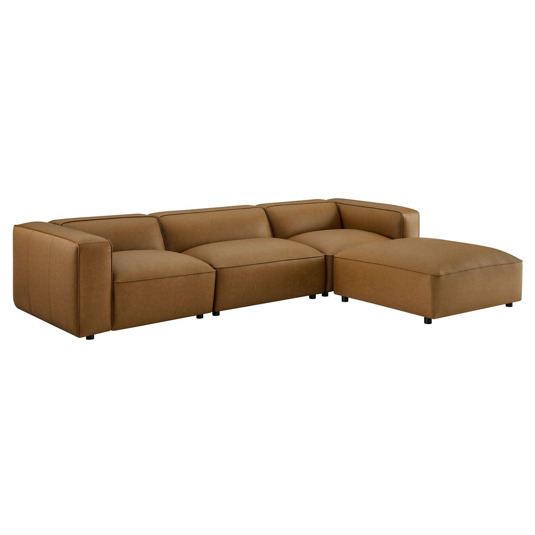 Vegan Leather Modular Sofa Set