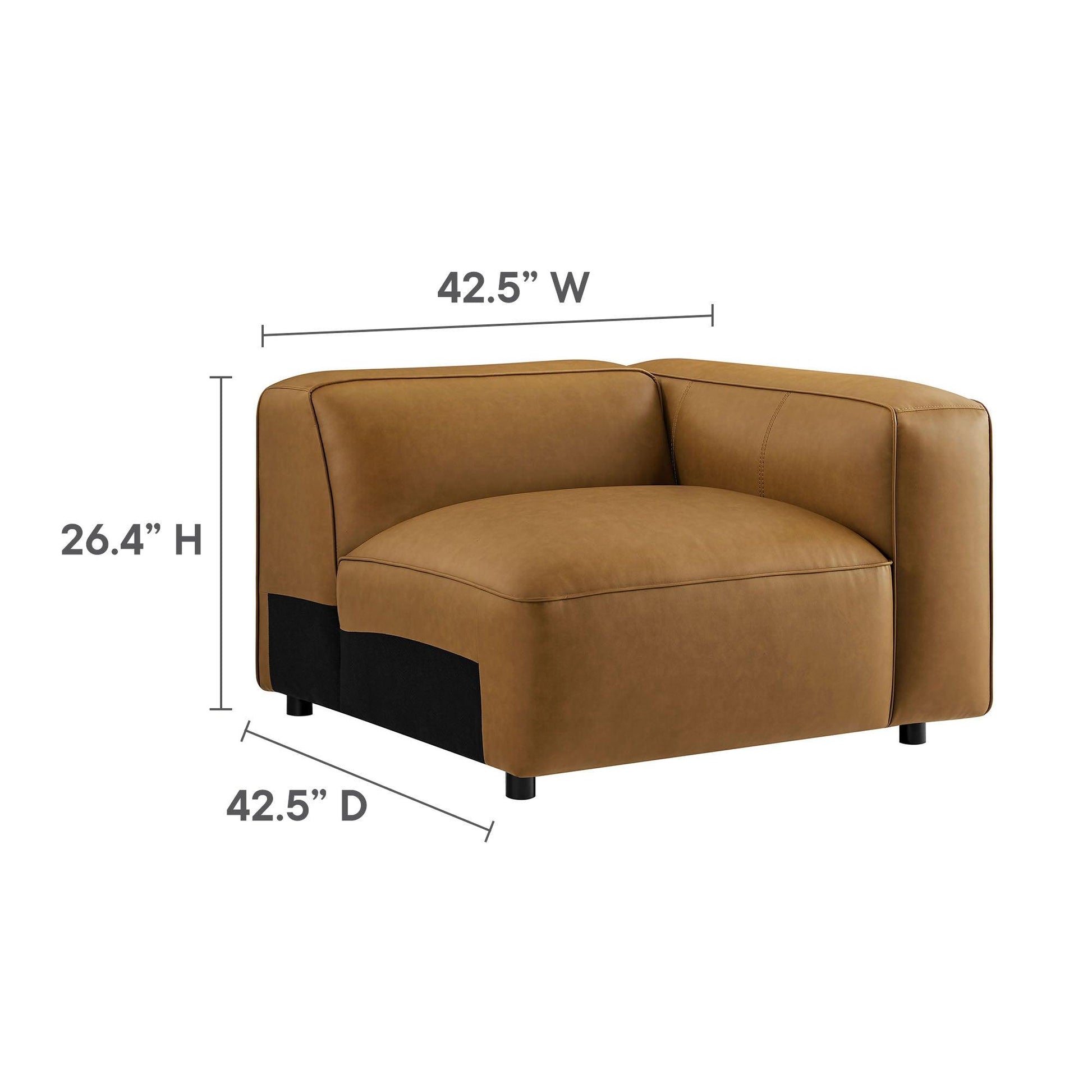 Vegan Leather Modular Sofa Set