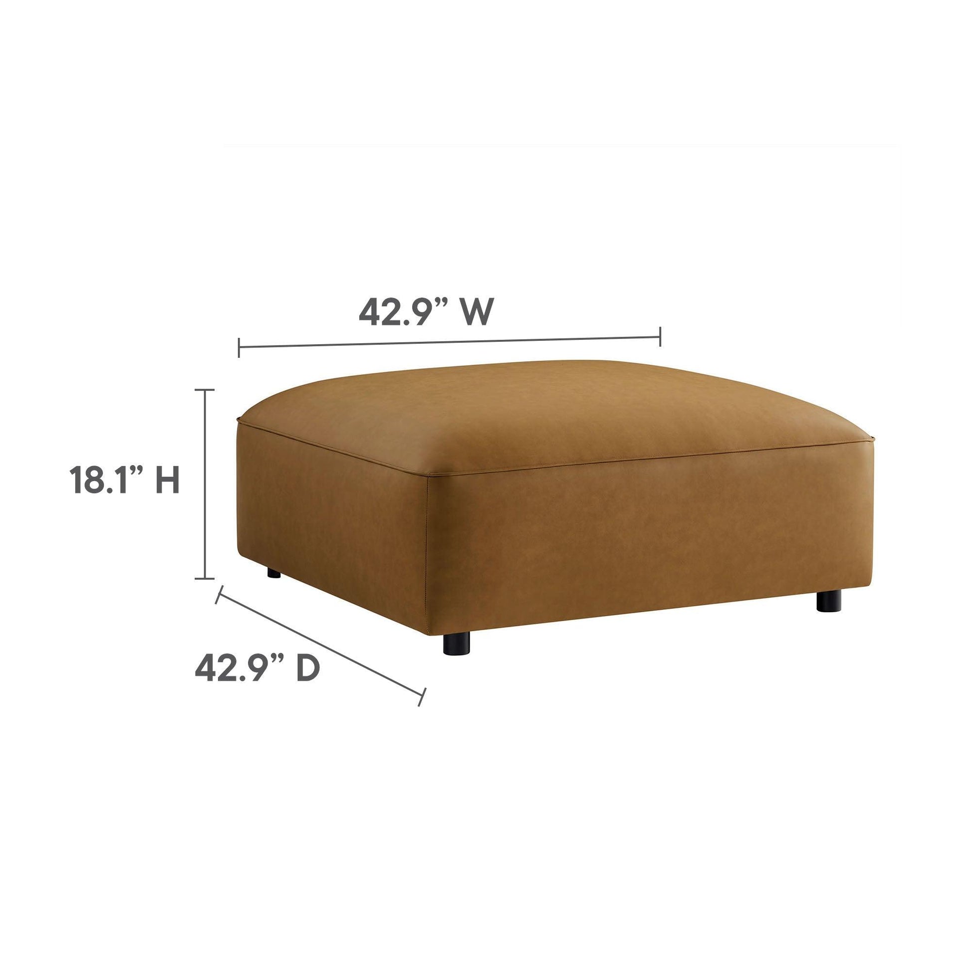 Vegan Leather Modular Sofa Set