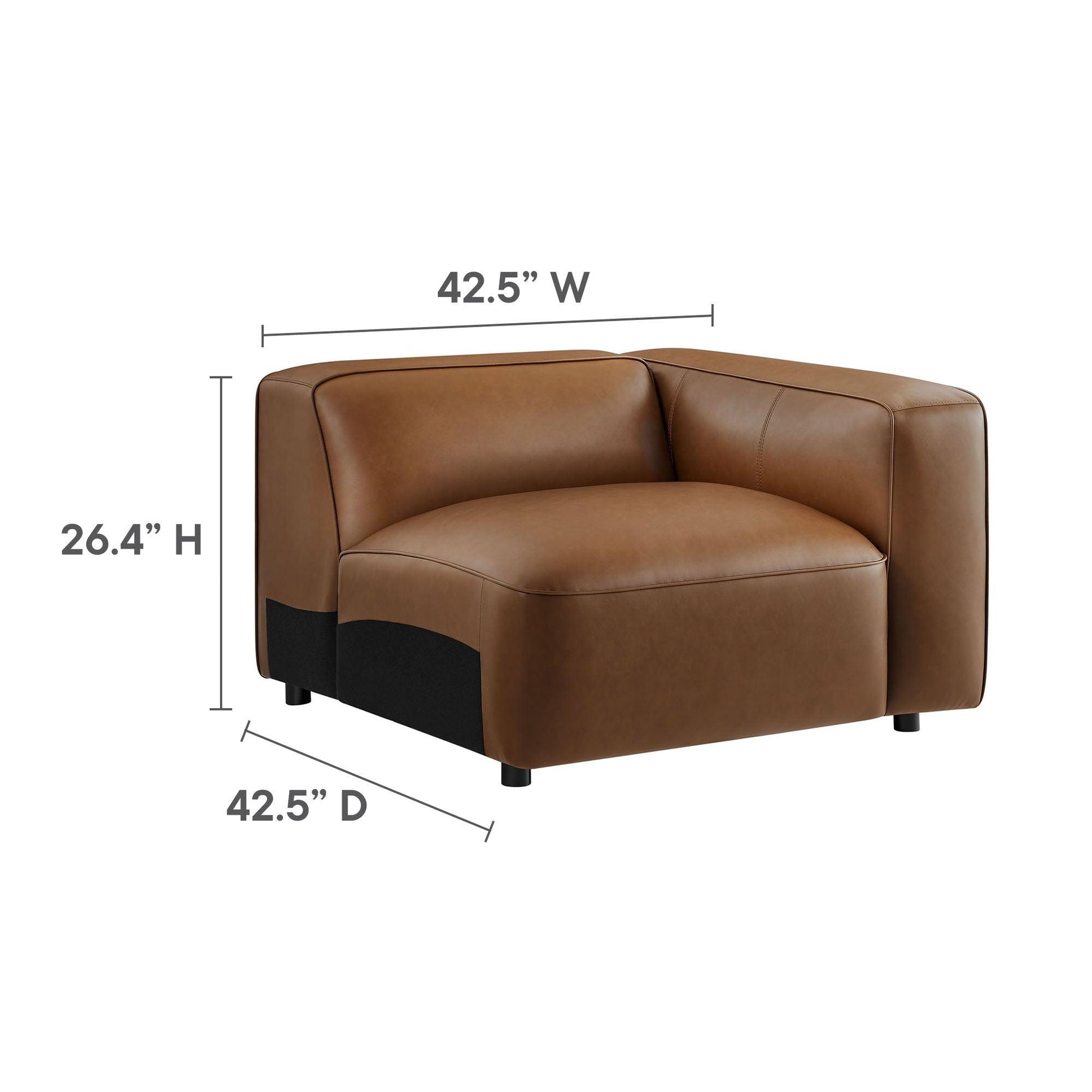 Vegan Leather Modular Sofa Set