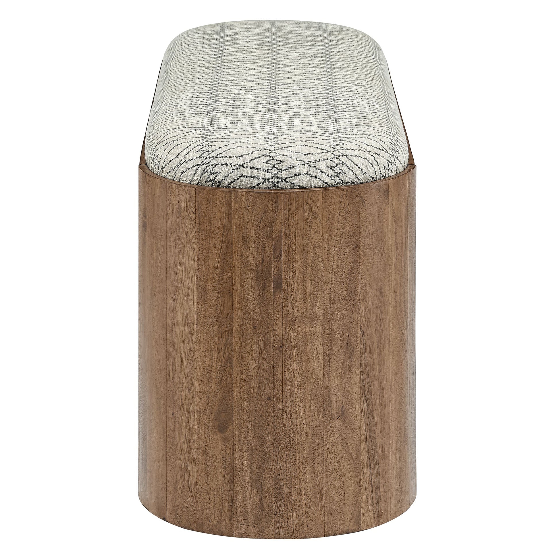 Stylish 45" Geometric Upholstered Bench for Modern Spaces