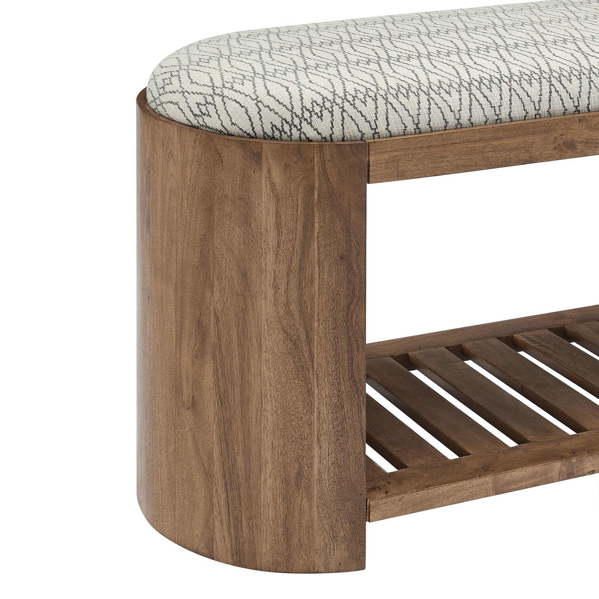 Ashby Geometric Upholstered Bench