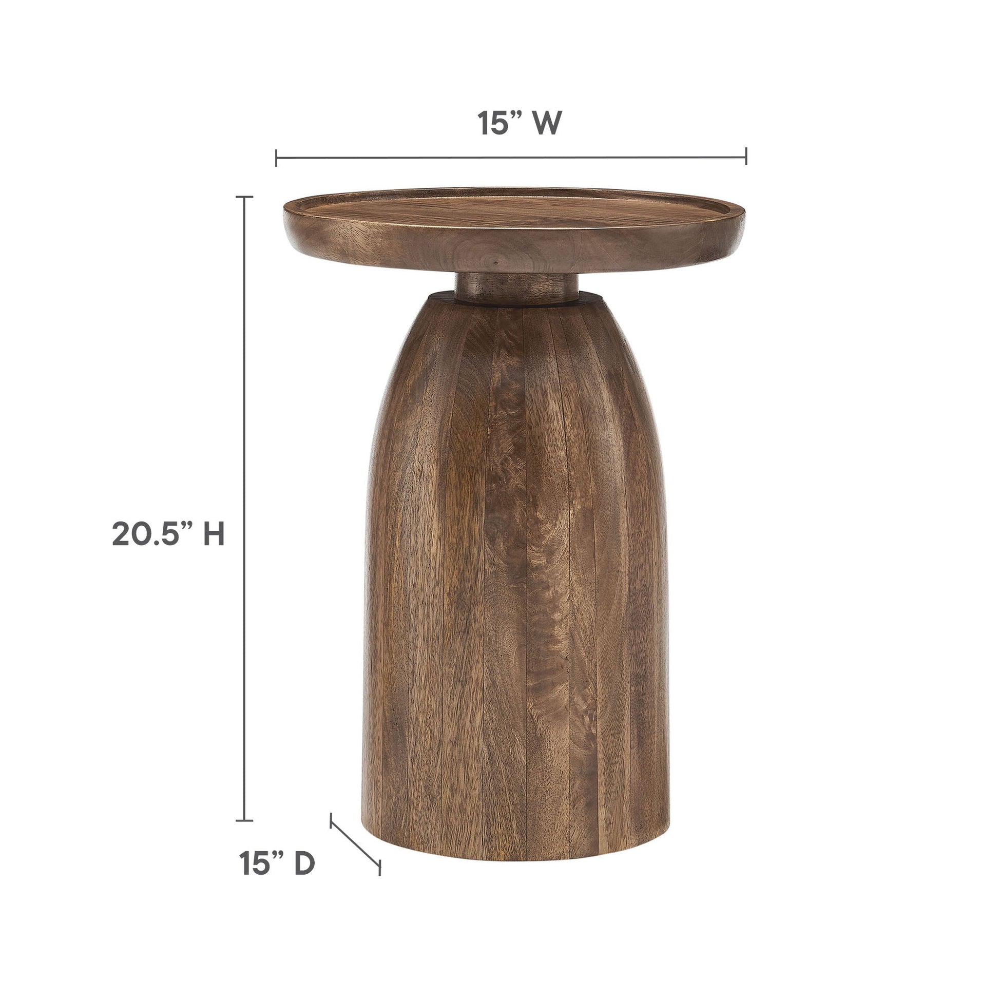 Holloway Round Wood Side Table