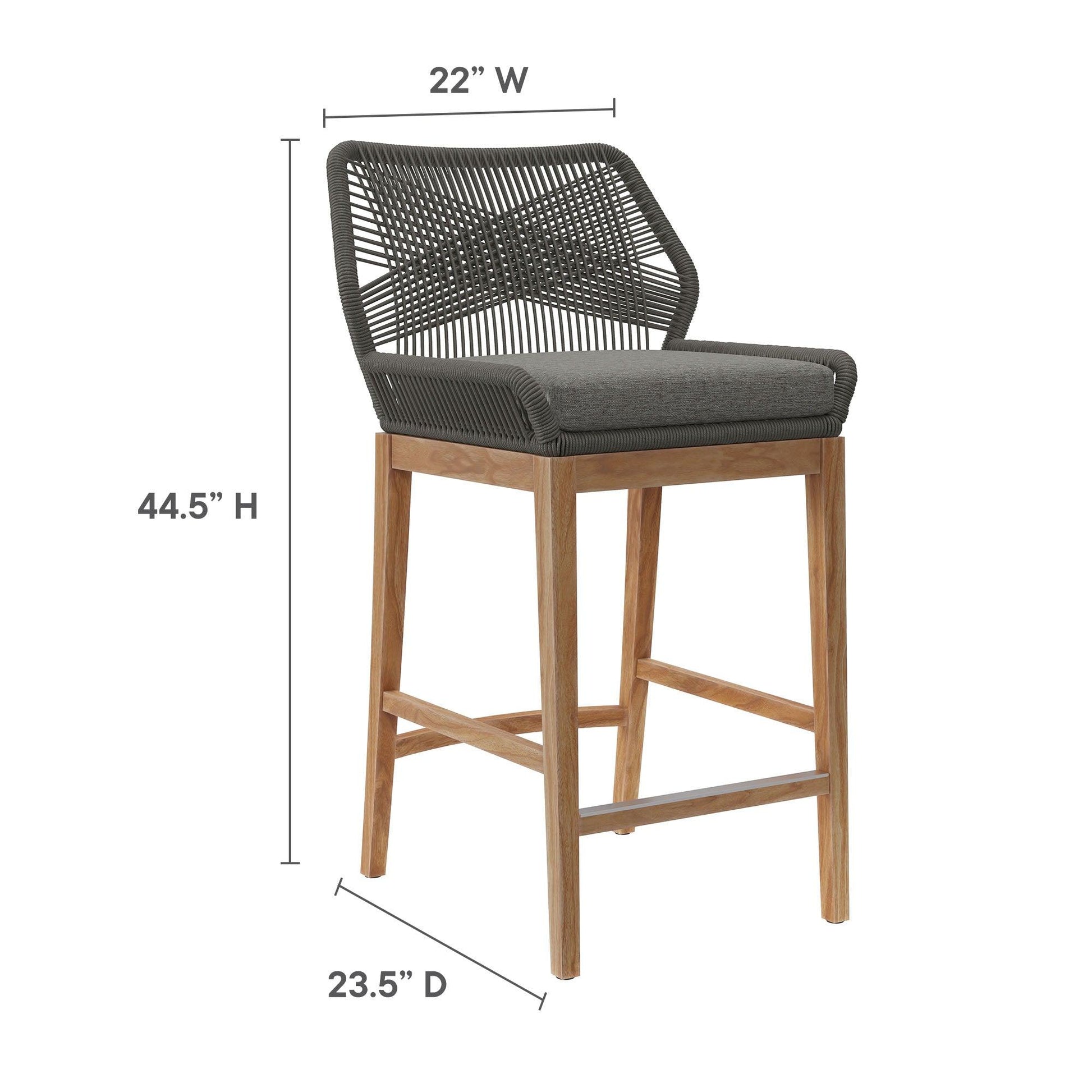 Outdoor Patio Teak Bar Set