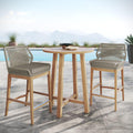 Outdoor Patio Teak Bar Set