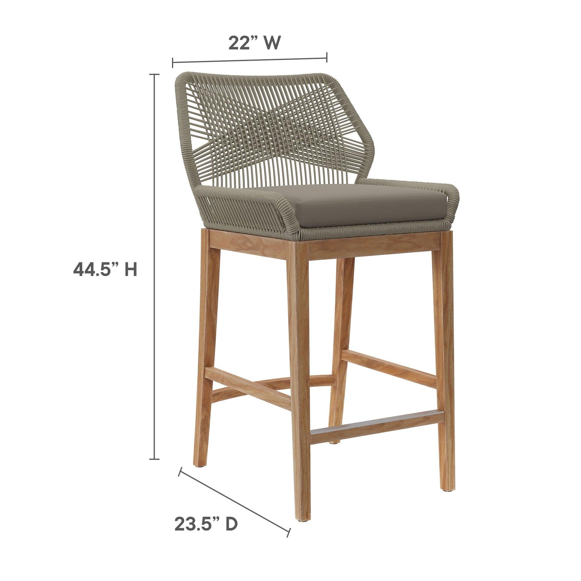 Outdoor Patio Teak Bar Set