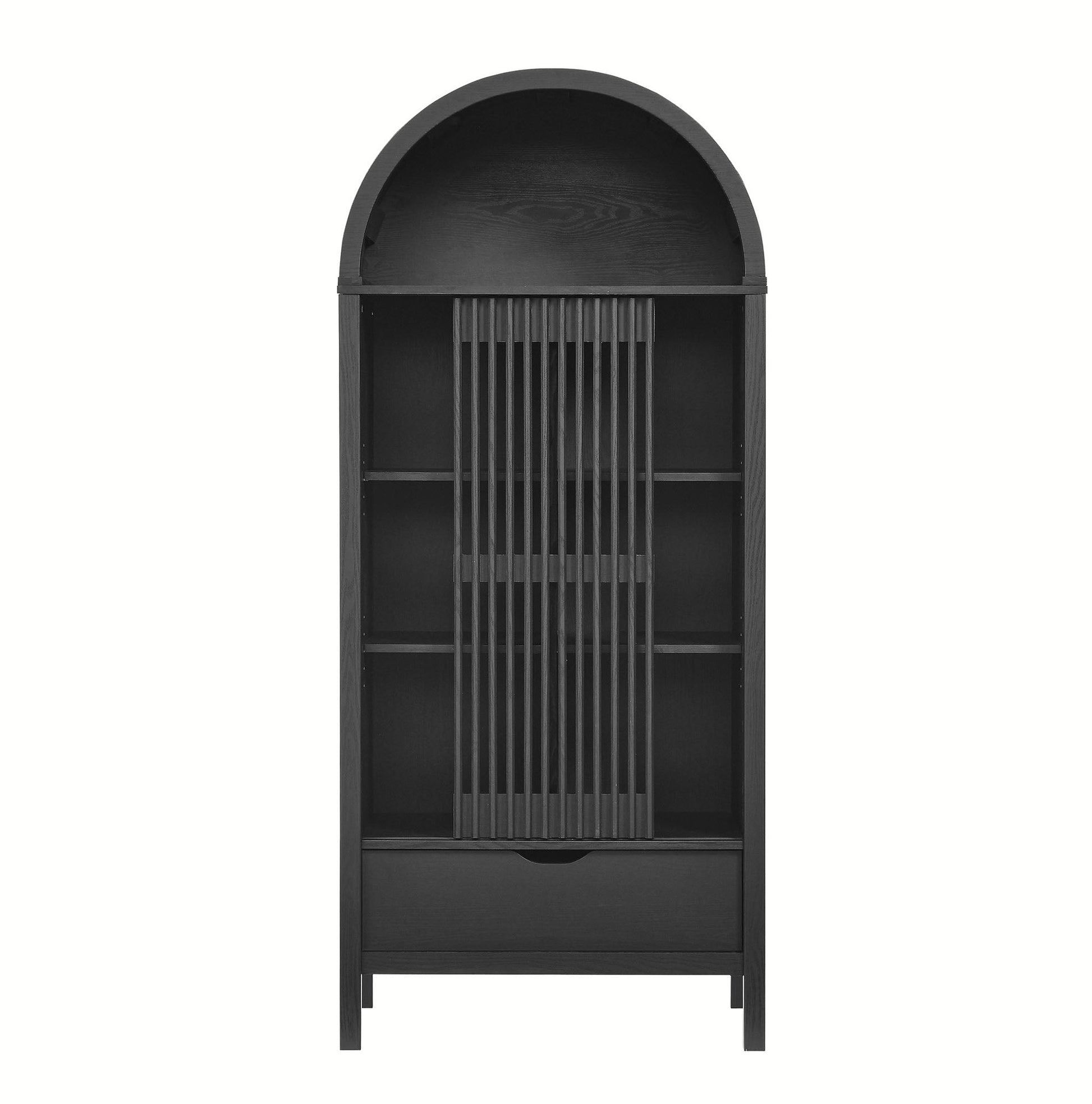 Vaughn 71" Arched Storage Display Cabinet