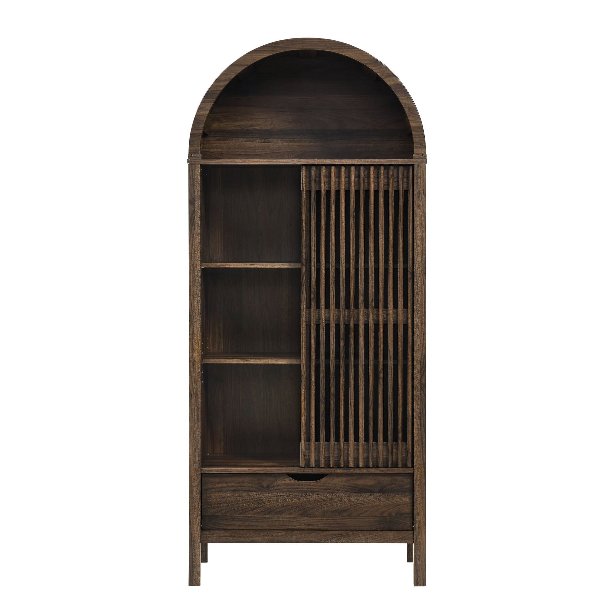 Vaughn 71" Arched Storage Display Cabinet