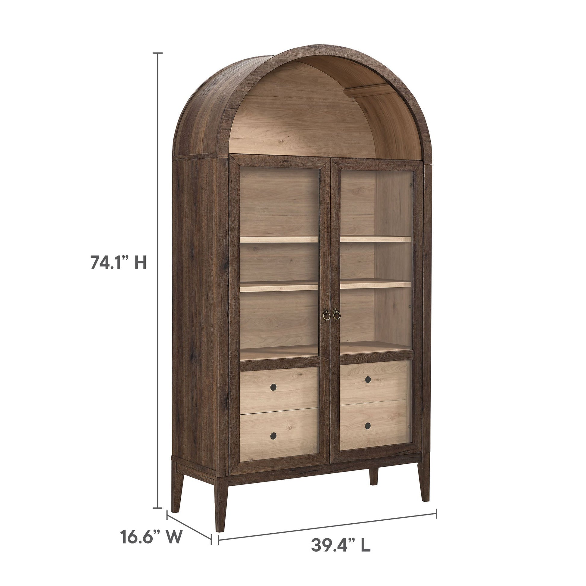 Nolan 74" Arched Storage Cabinet