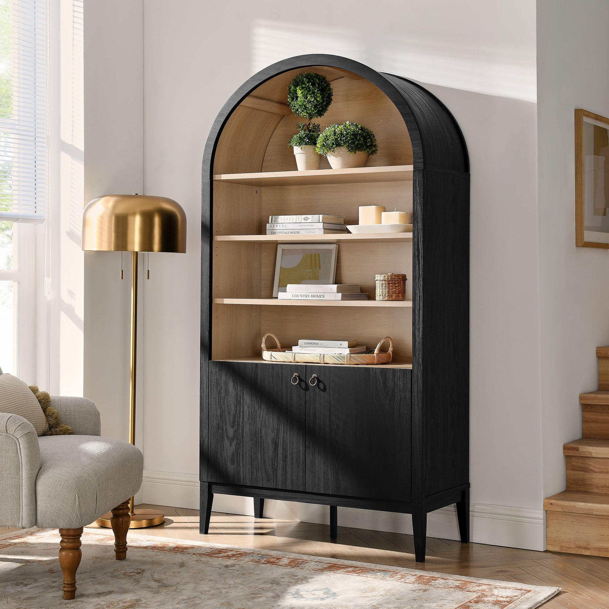 Nolan 74" Arched Storage Display