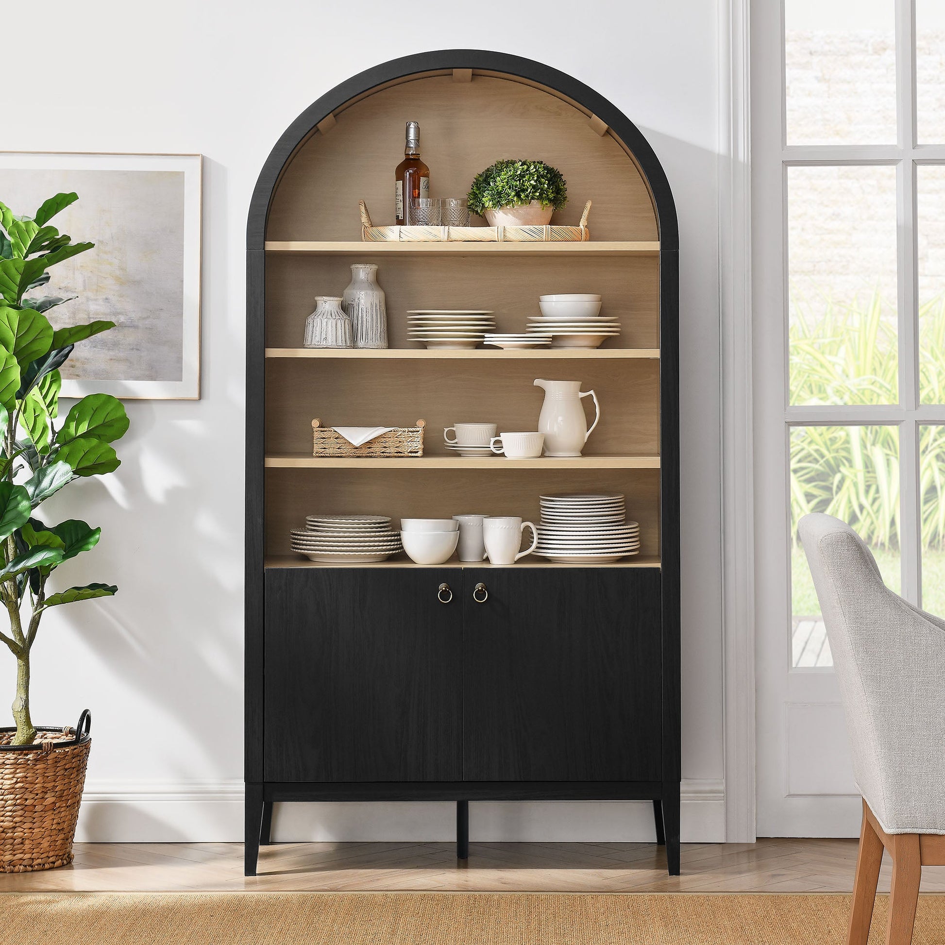 Nolan 74" Arched Storage Display