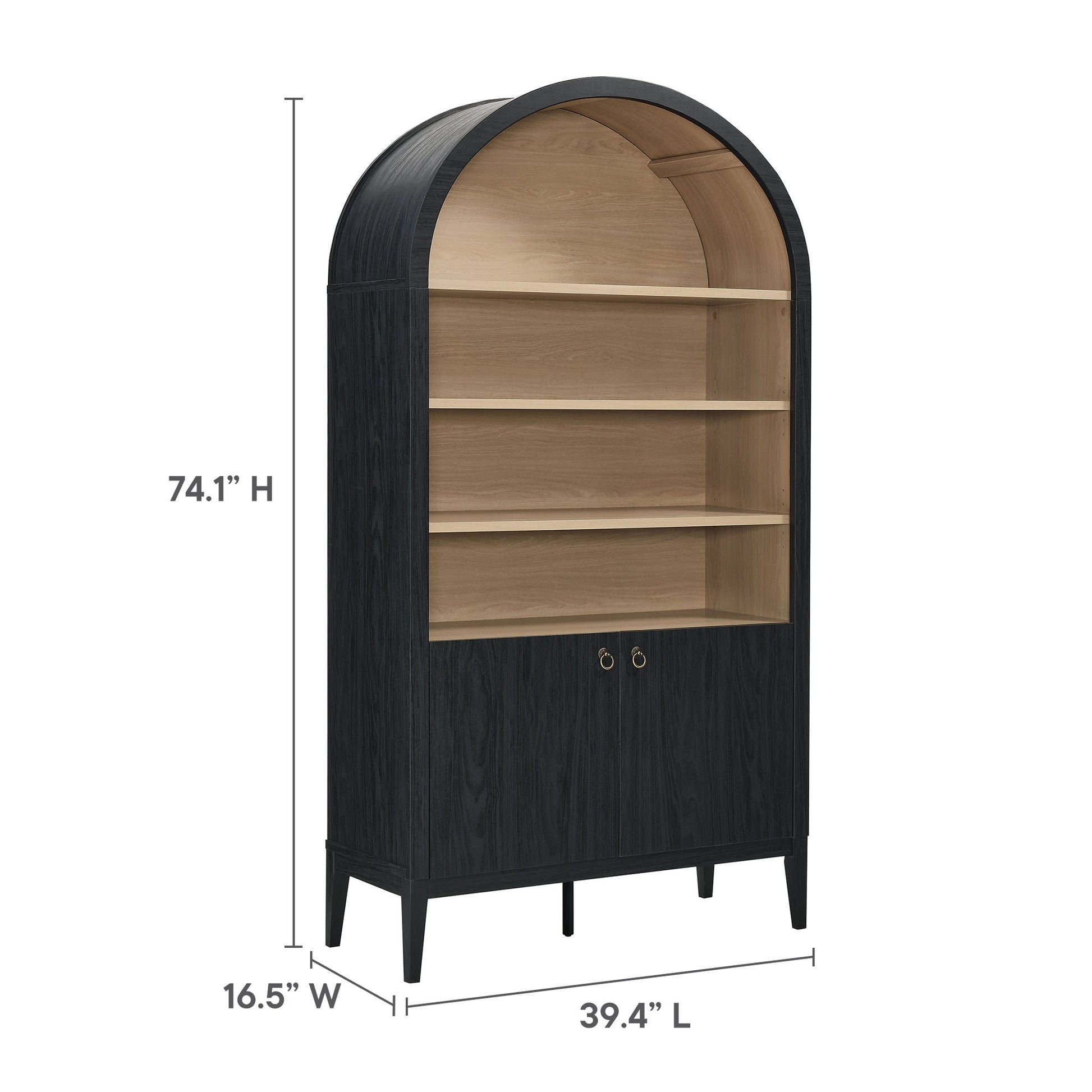 Nolan 74" Arched Storage Display