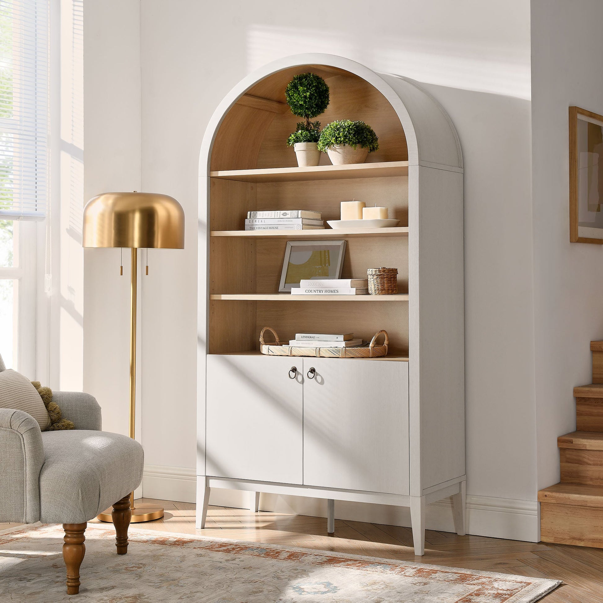 Nolan 74" Arched Storage Display