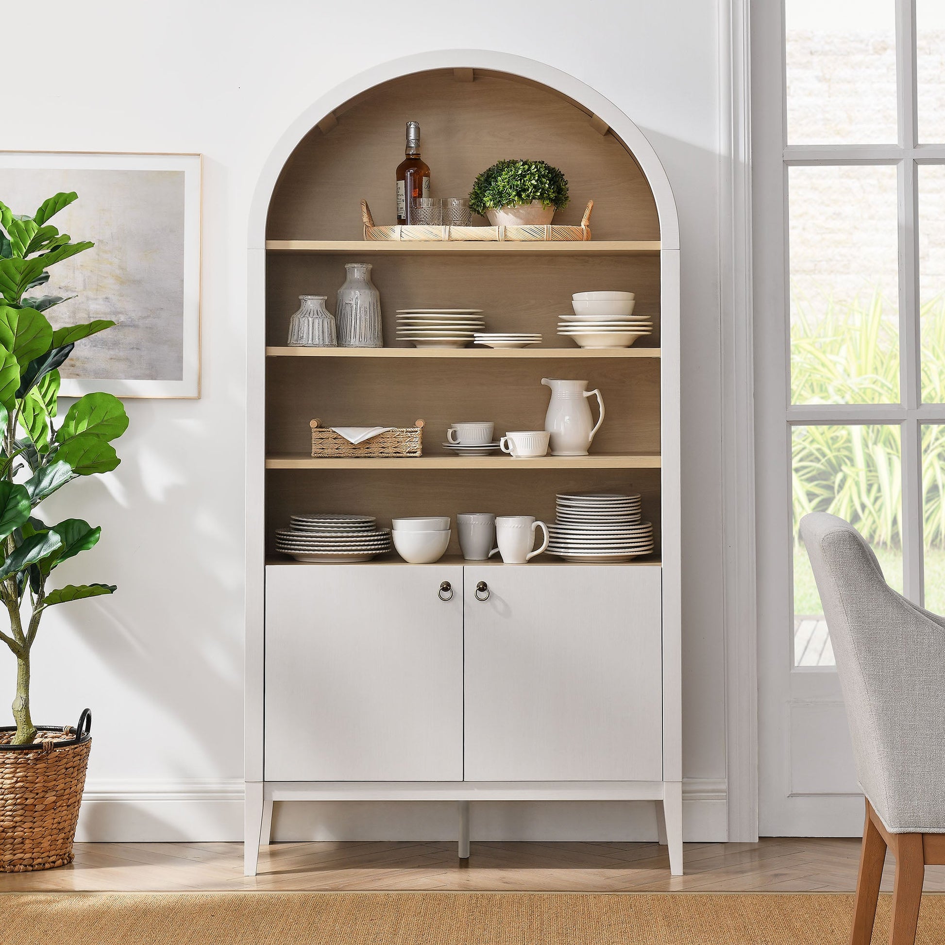 Nolan 74" Arched Storage Display