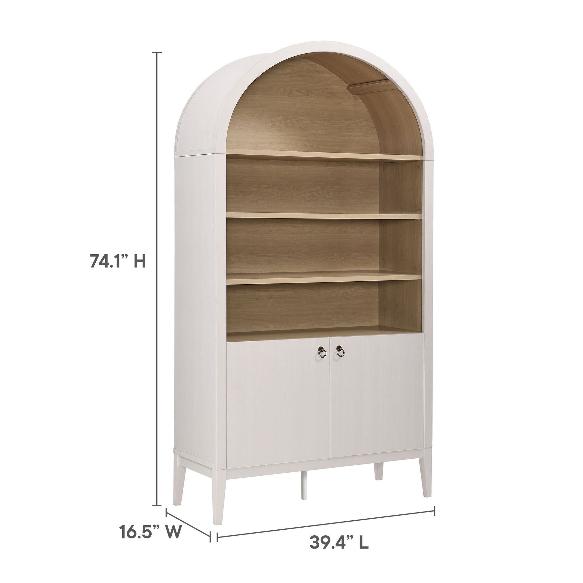 Nolan 74" Arched Storage Display