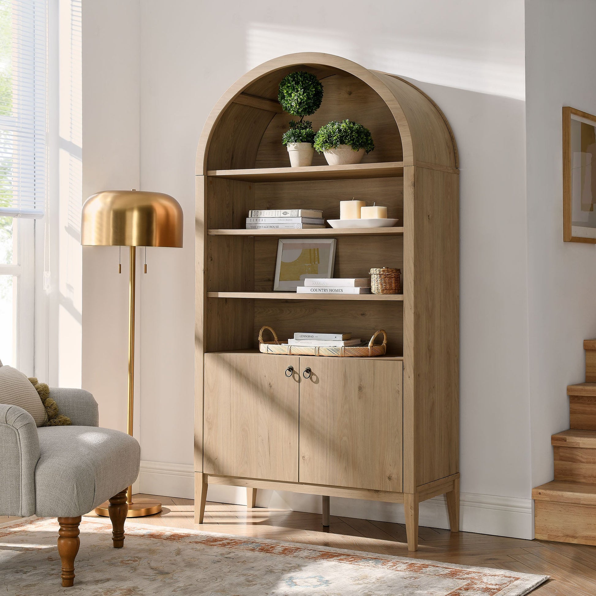 Nolan 74" Arched Storage Display