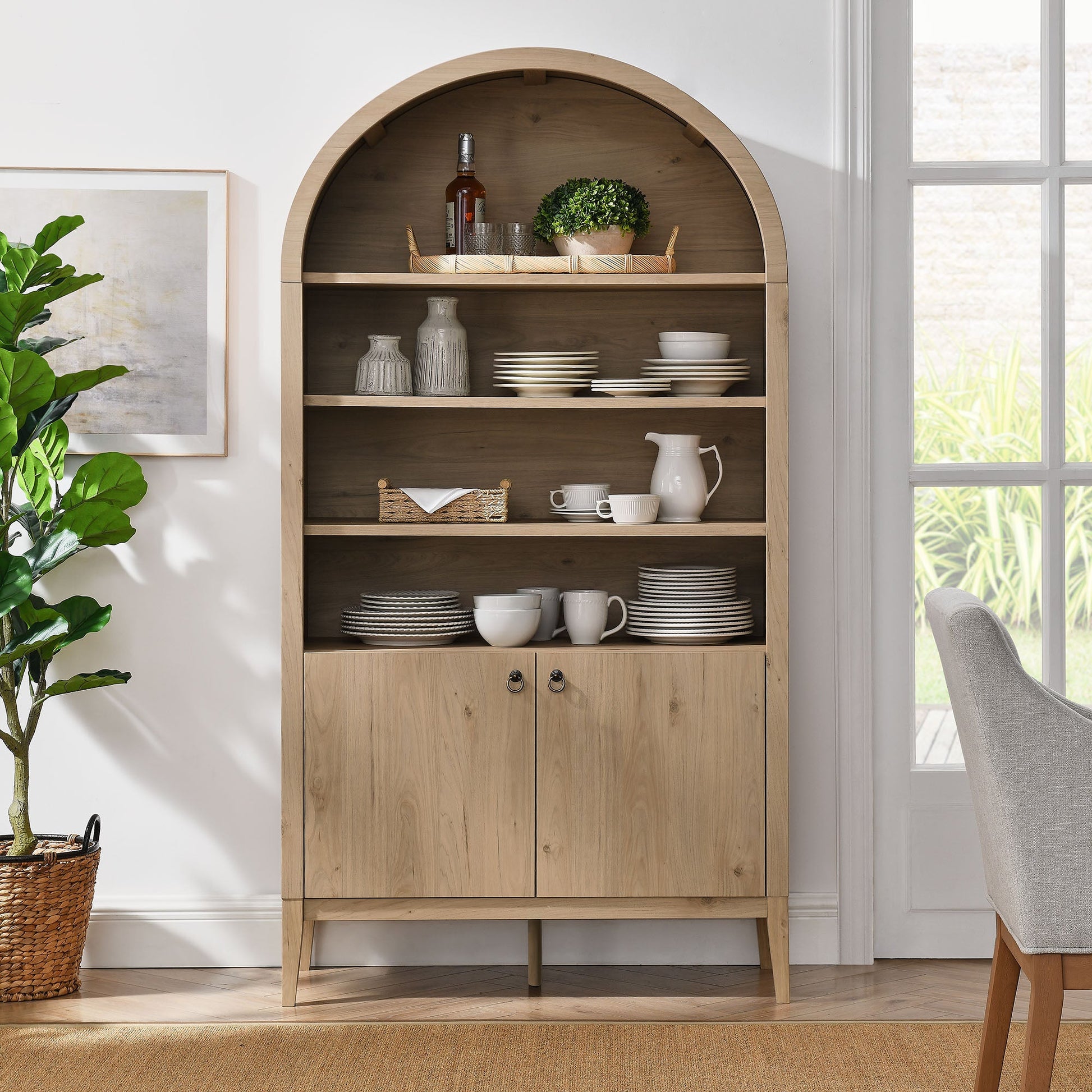 Nolan 74" Arched Storage Display