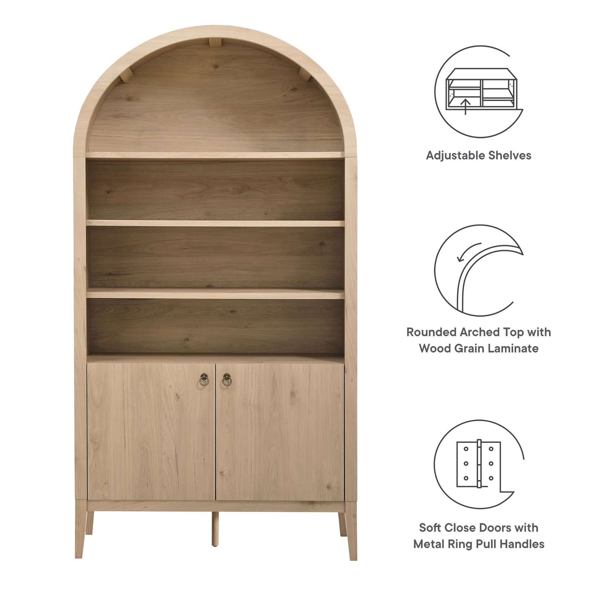 Nolan 74" Arched Storage Display