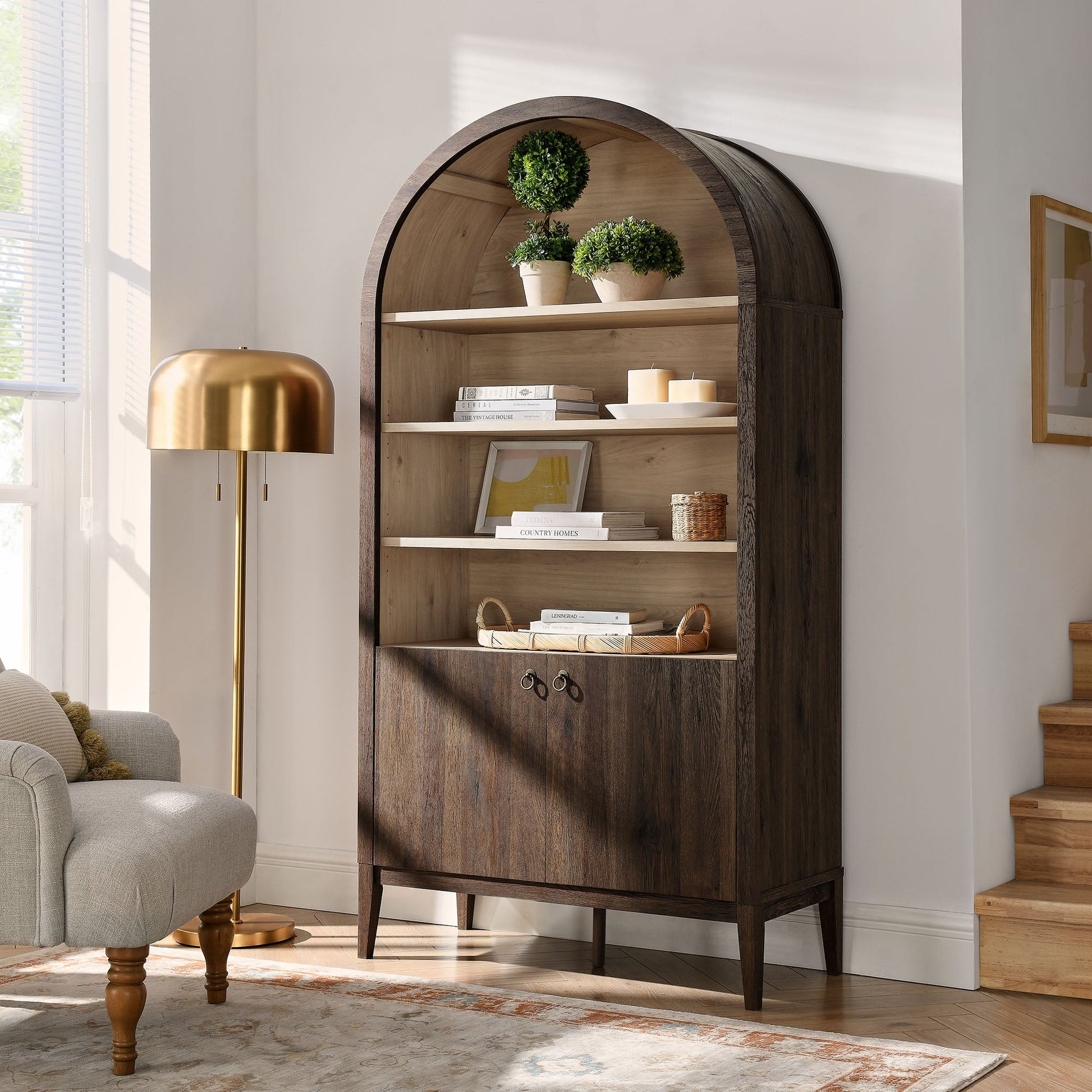 Nolan 74" Arched Storage Display