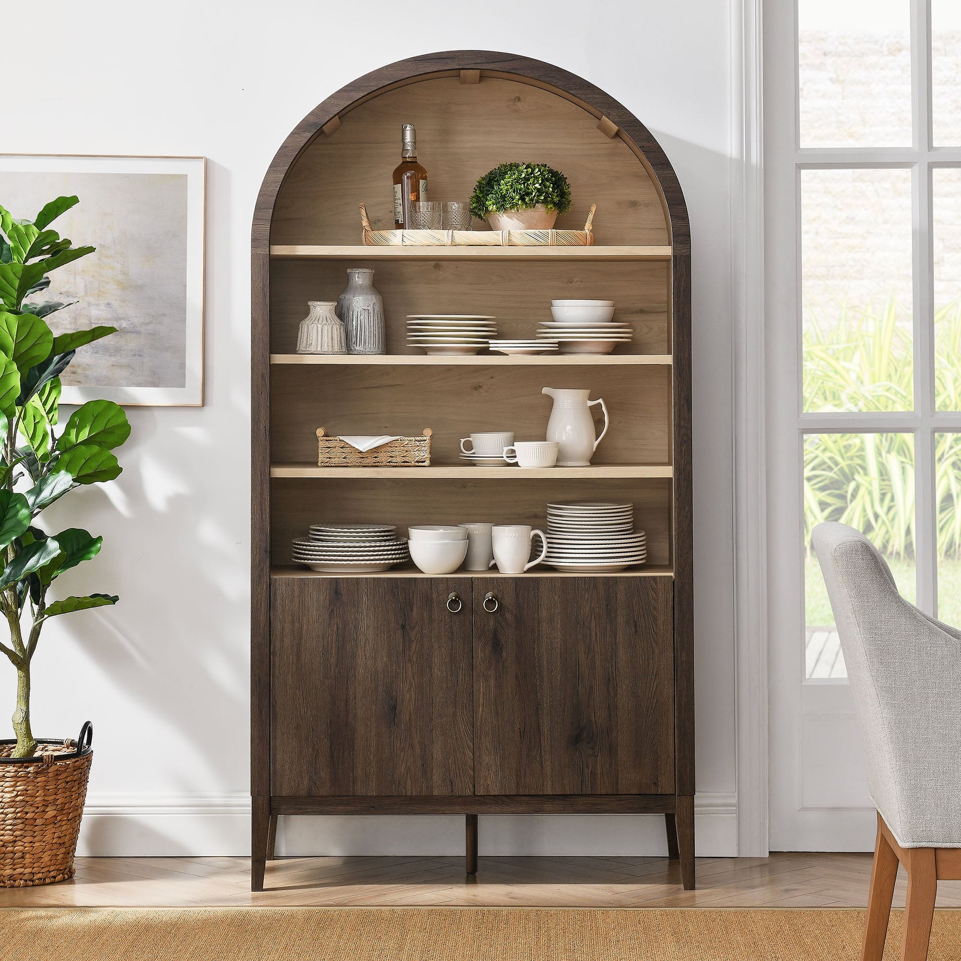 Nolan 74" Arched Storage Display