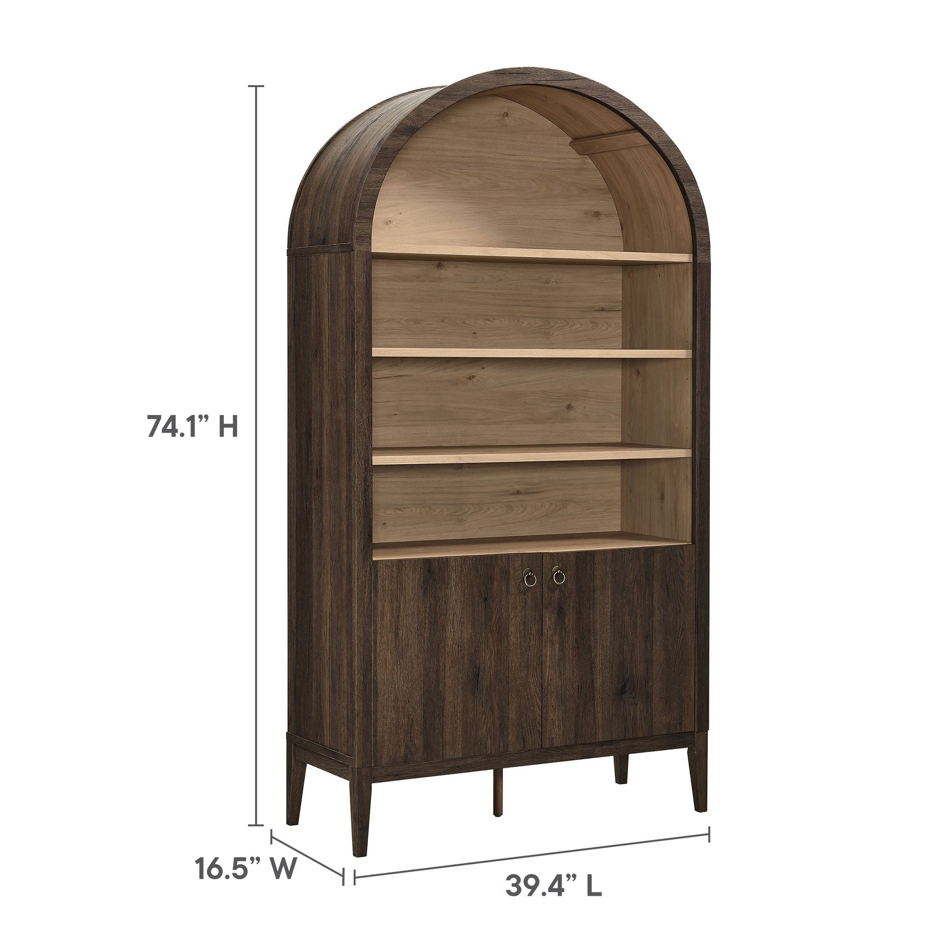 Nolan 74" Arched Storage Display