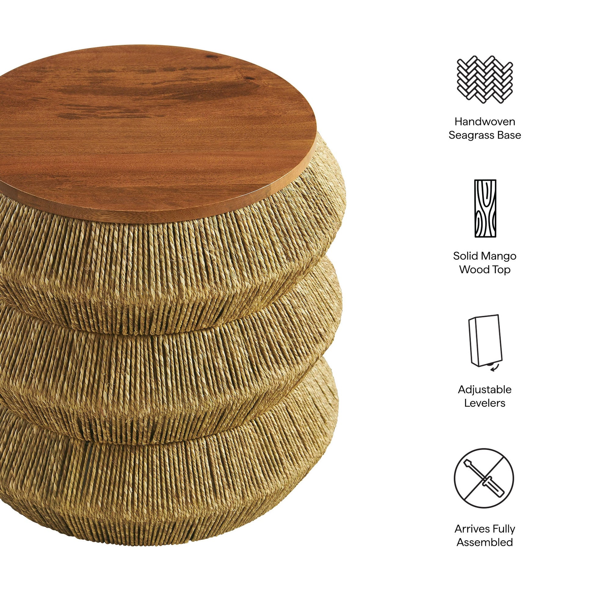 Maris Seagrass Wood End Table
