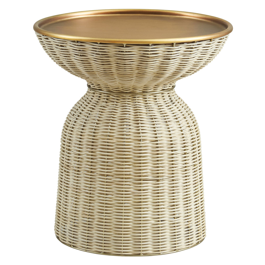 Brown Rattan Side Table
