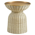 Brown Rattan Side Table