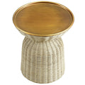 Brown Rattan Side Table