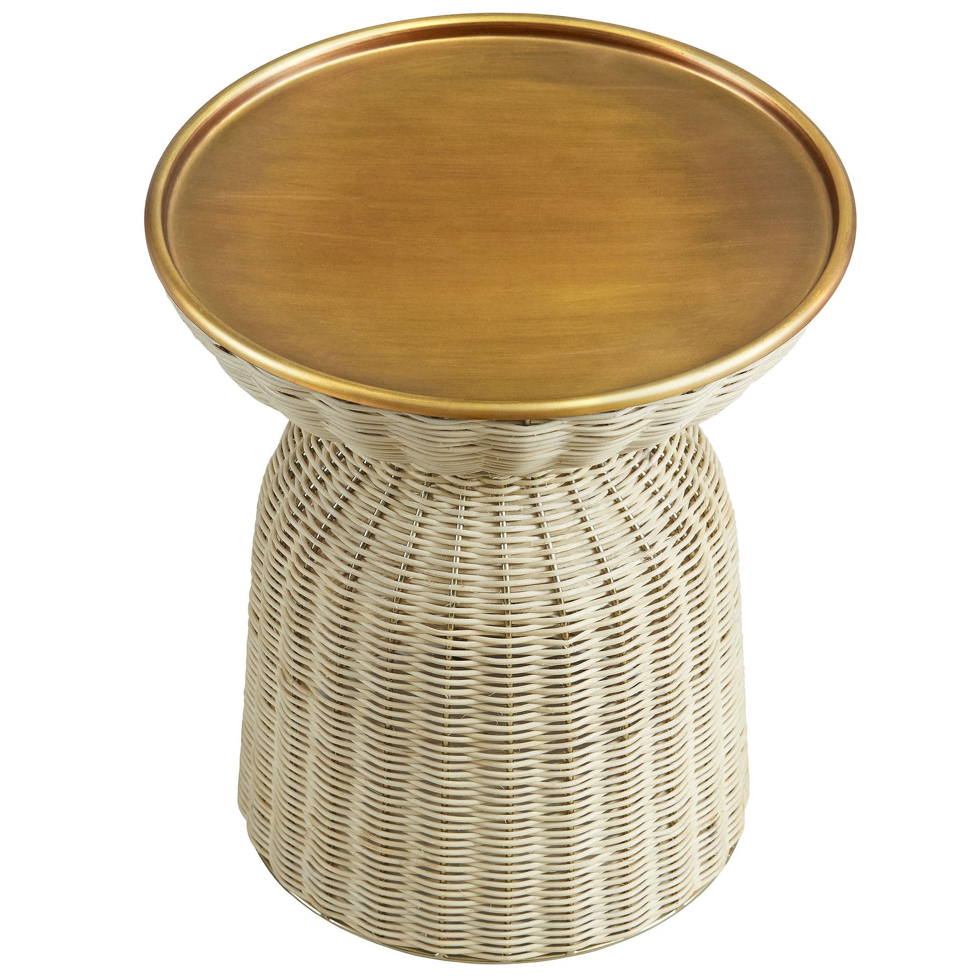 Brown Rattan Side Table