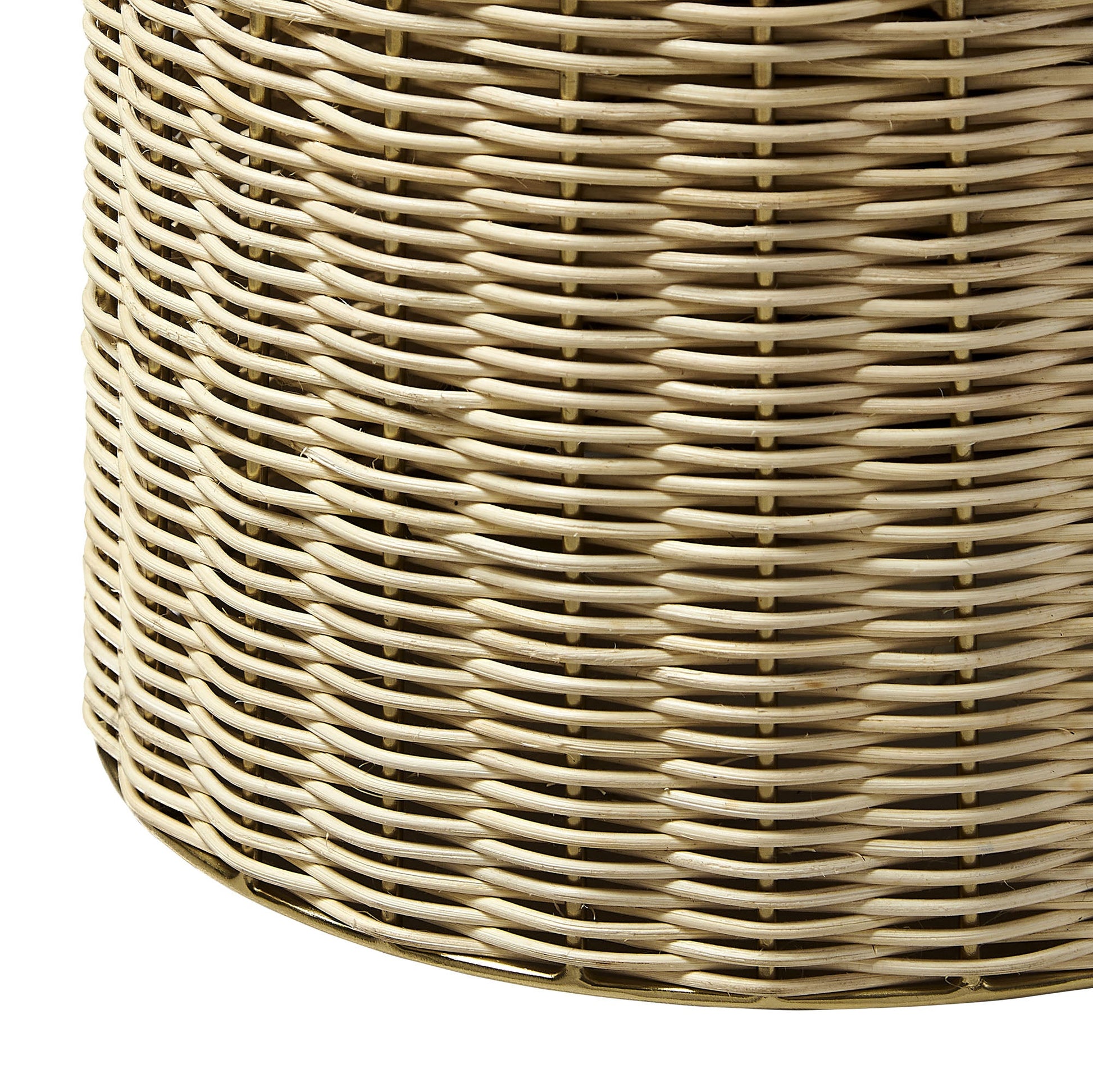 Brown Rattan Side Table
