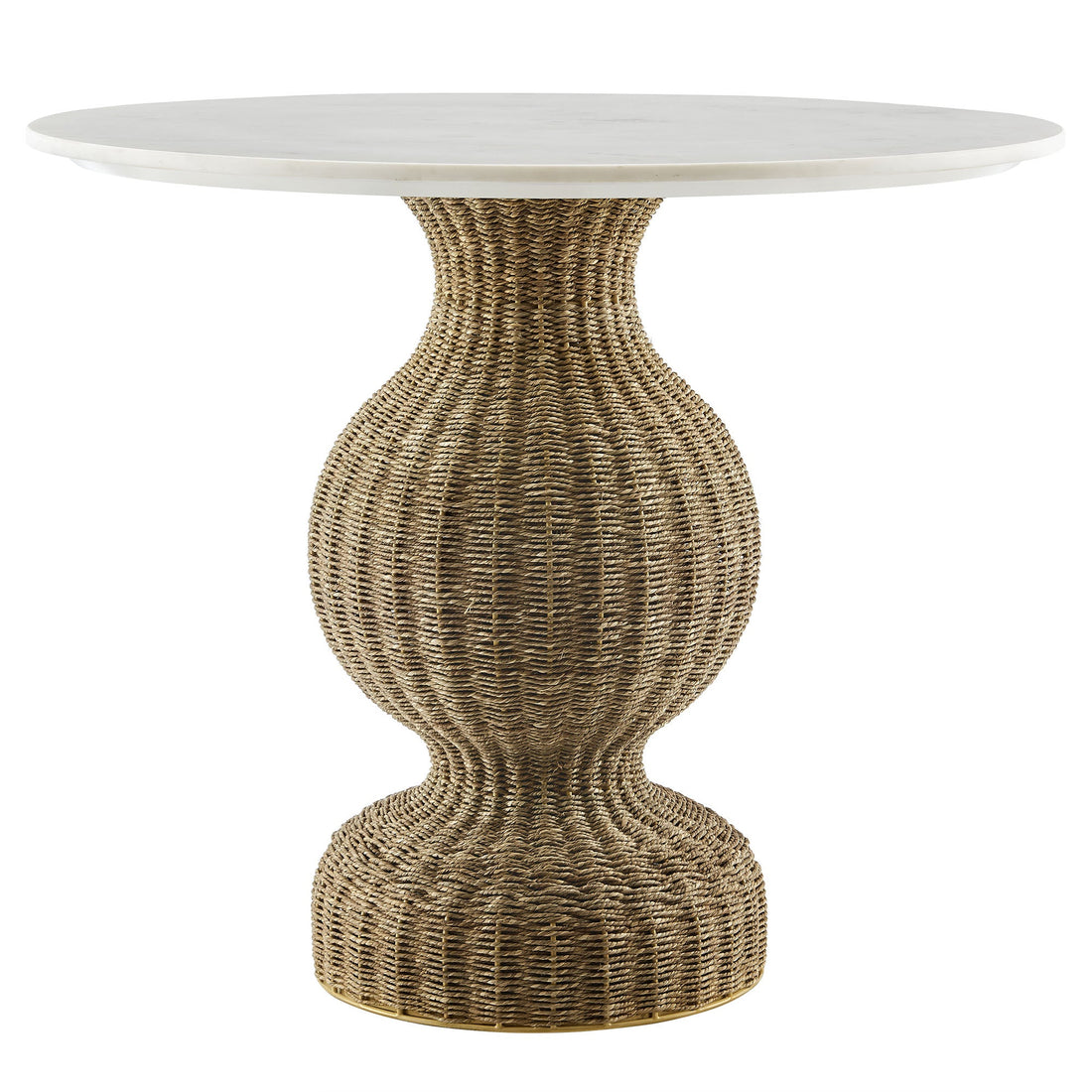 Marble Seagrass 36" Dining Table