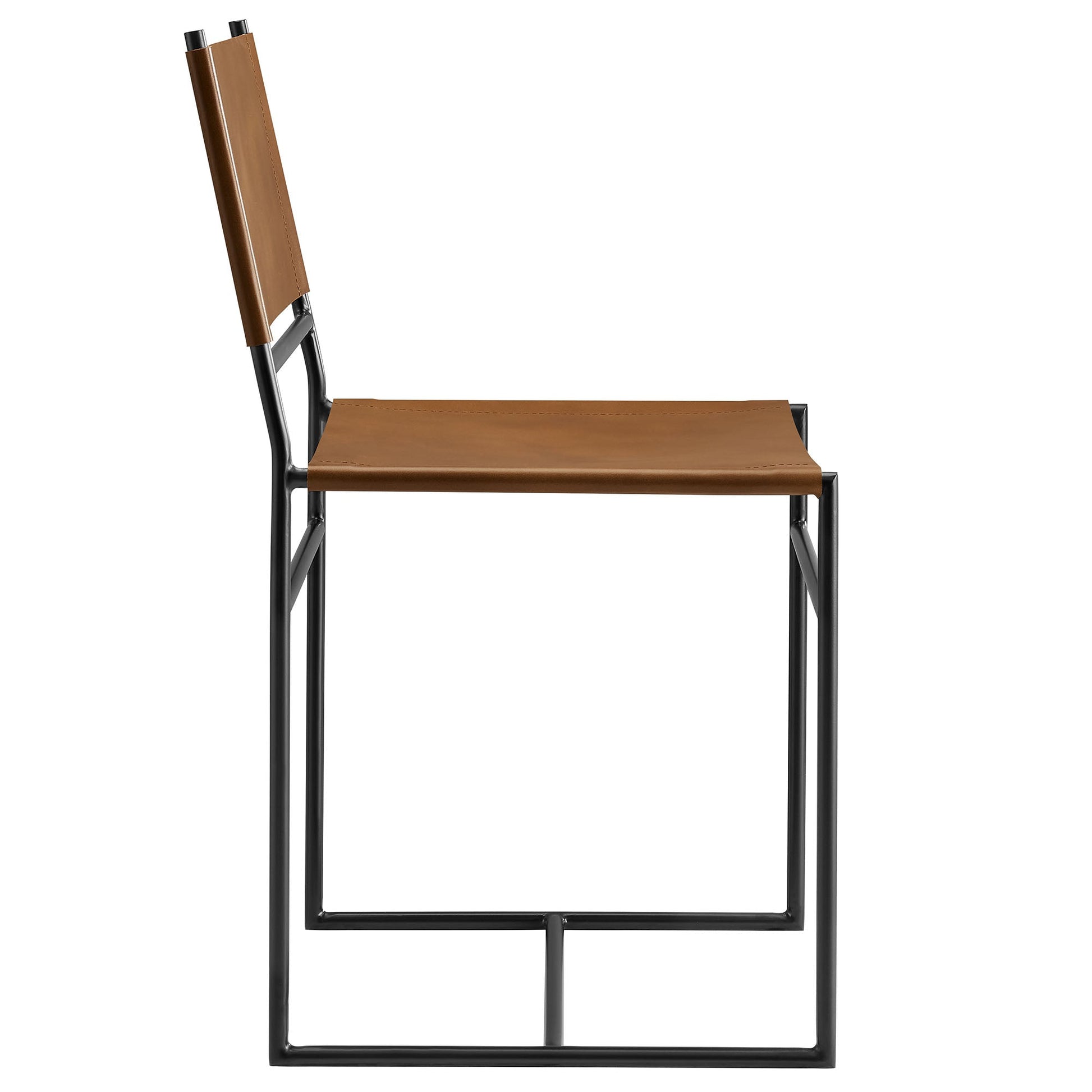 Leather Metal Dining Chair