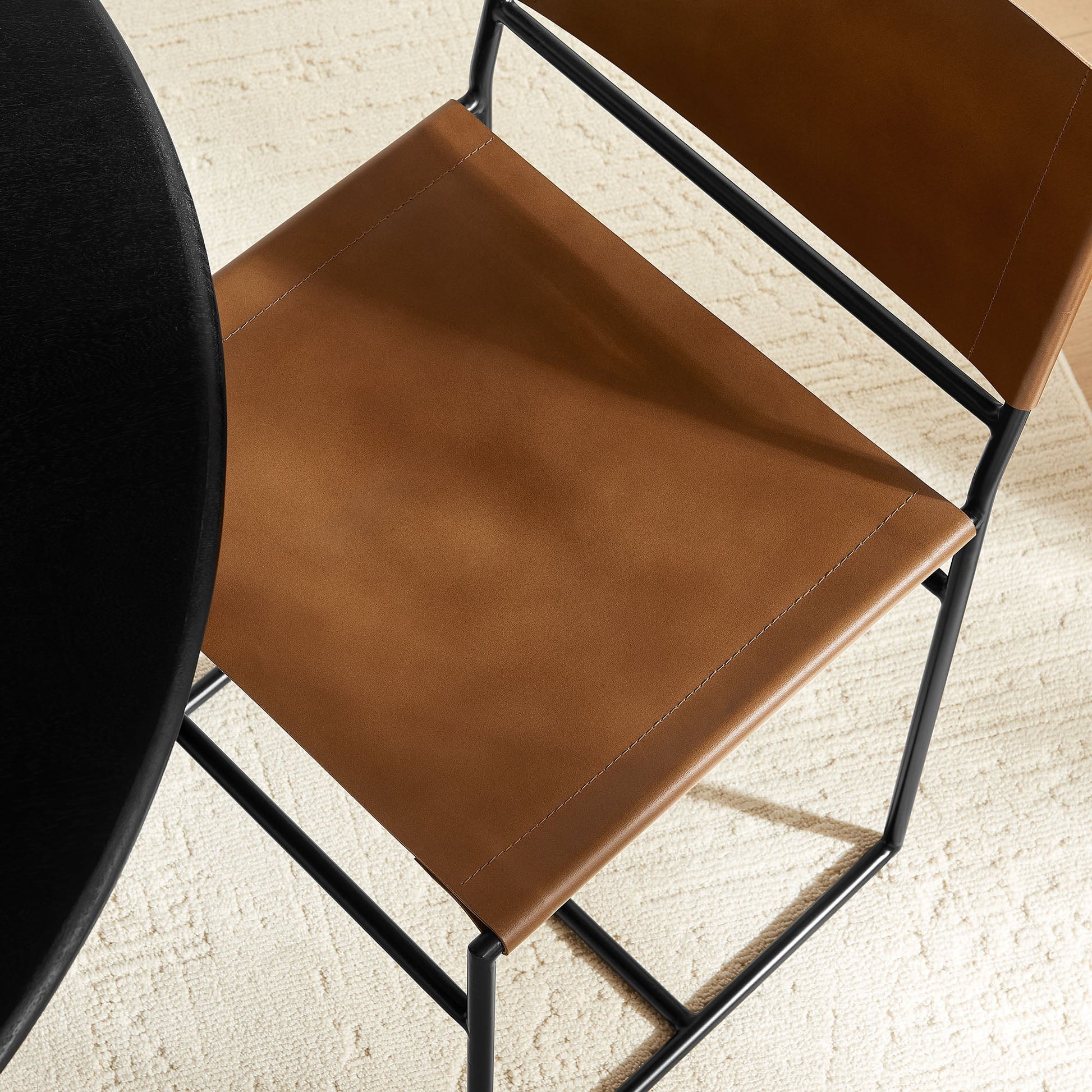 Leather Metal Dining Chair