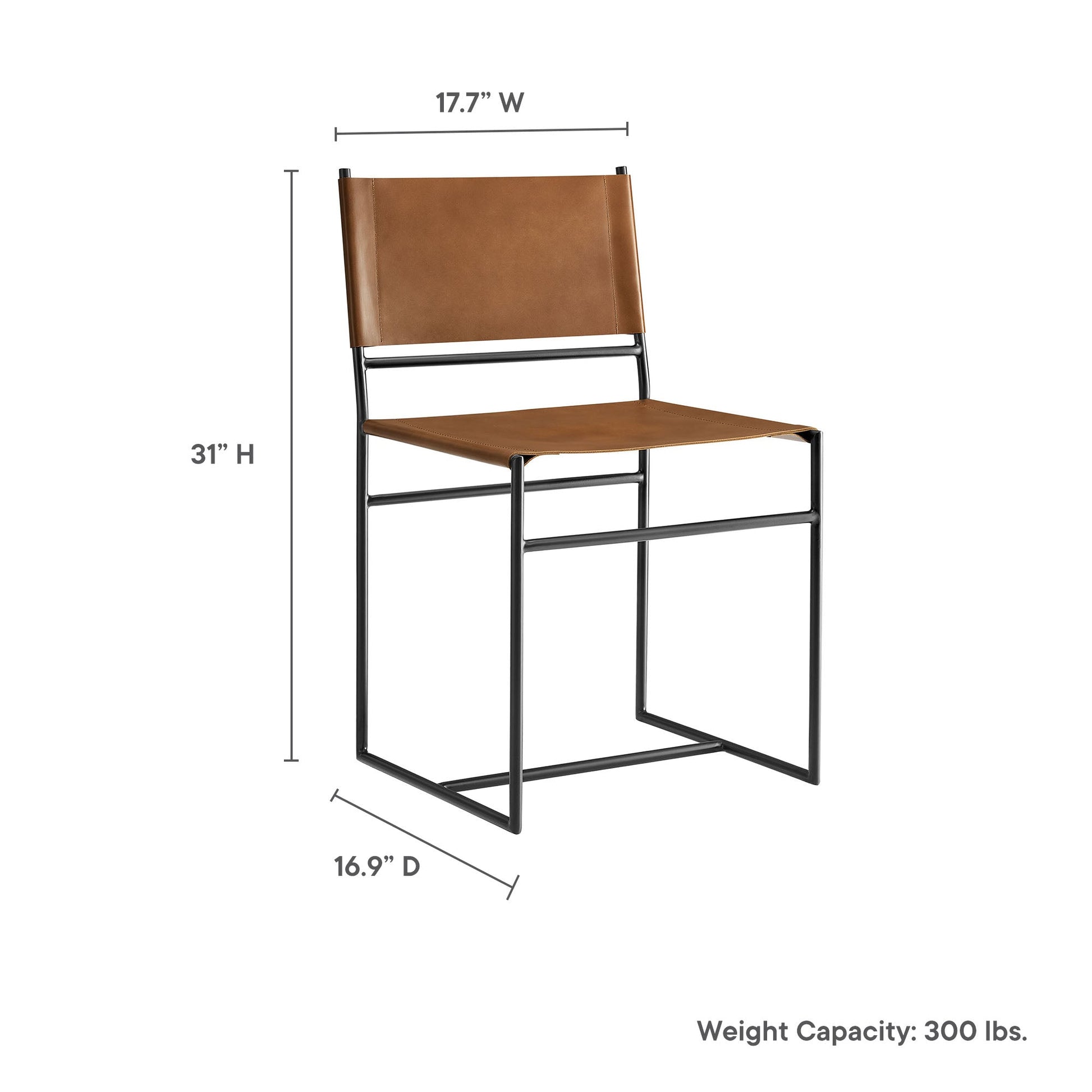 Leather Metal Dining Chair