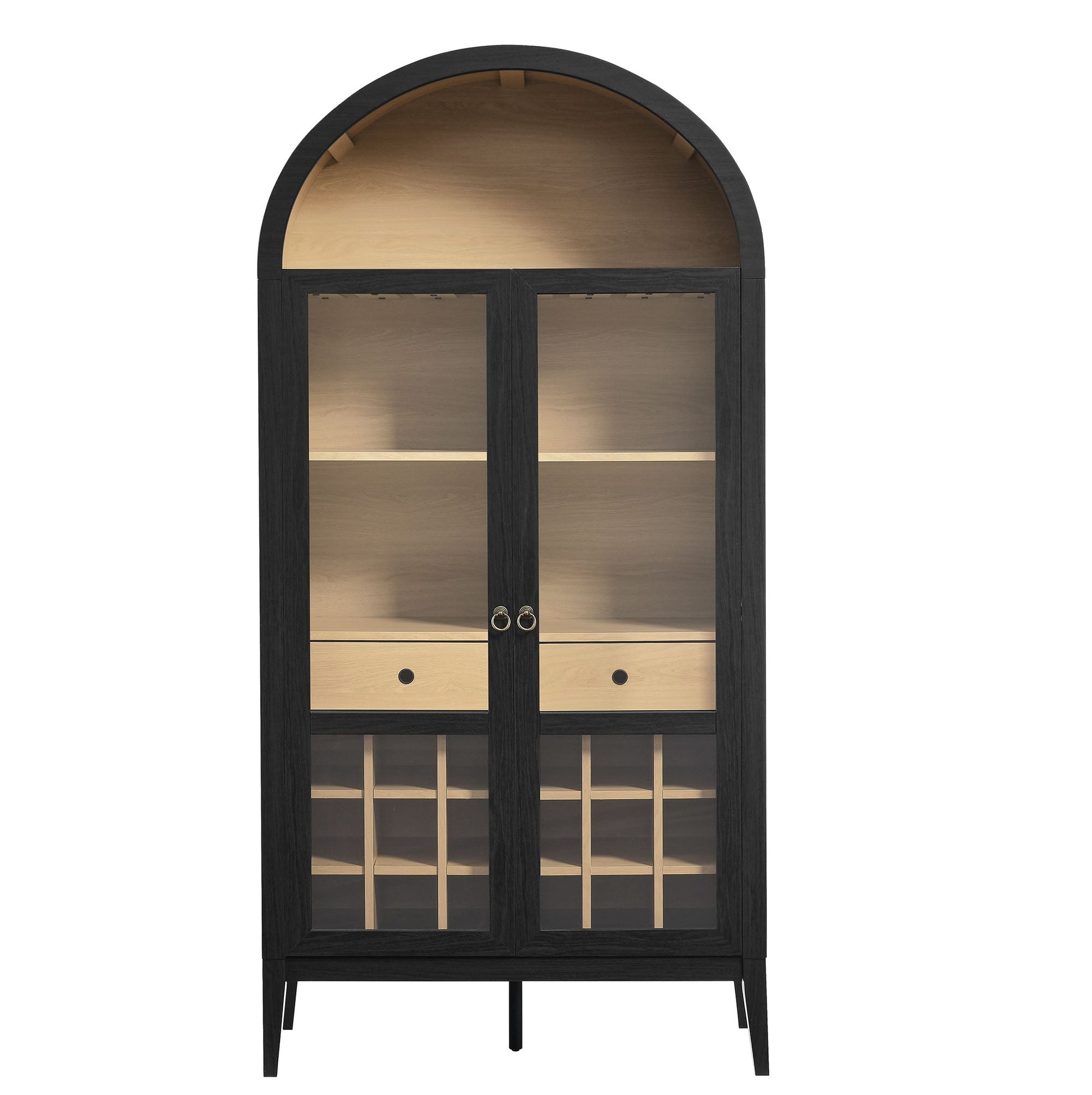 Stylish Nolan Arched Bar Cabinet for Modern Home Decor