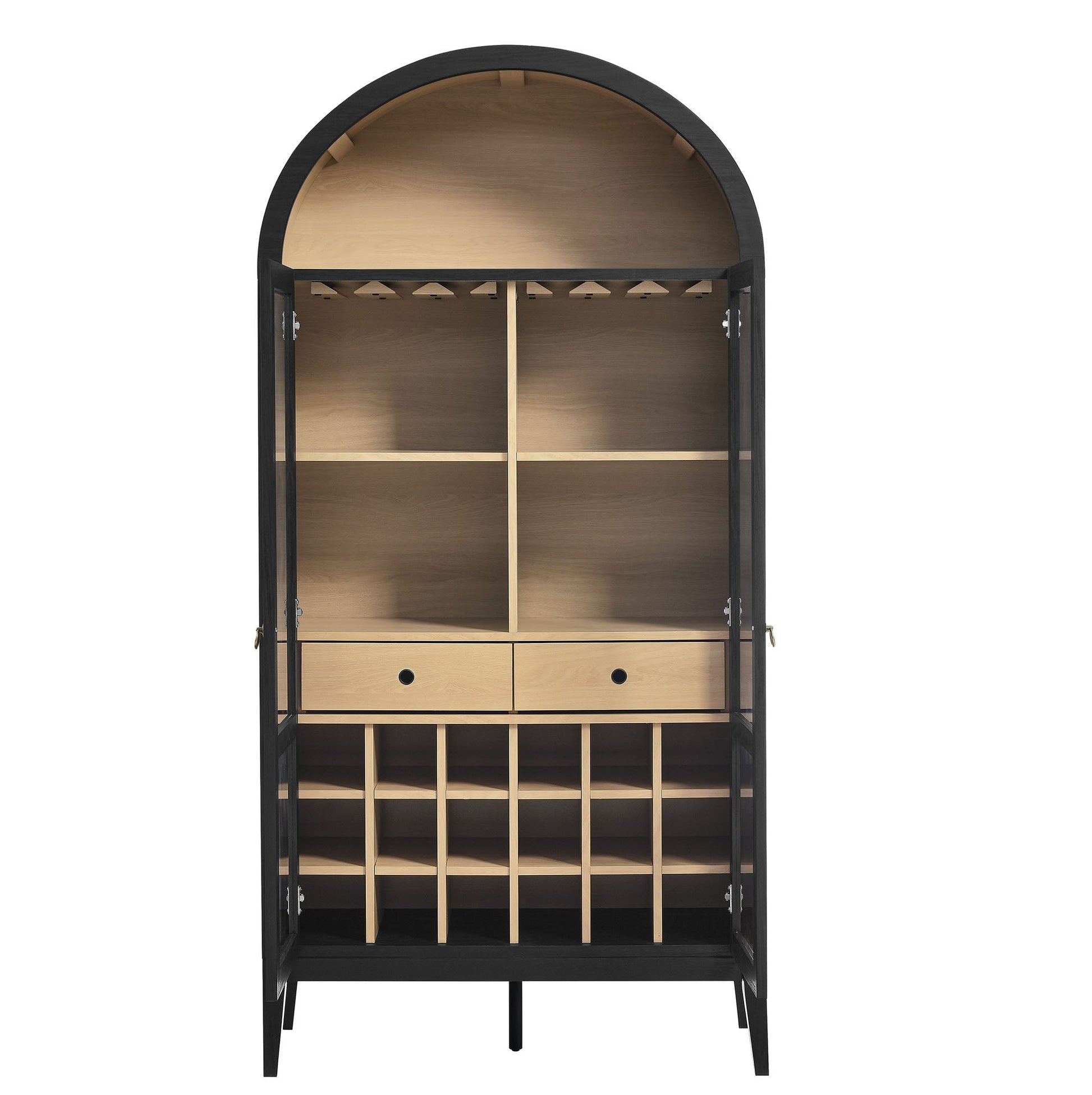 Stylish Nolan Arched Bar Cabinet for Modern Home Decor