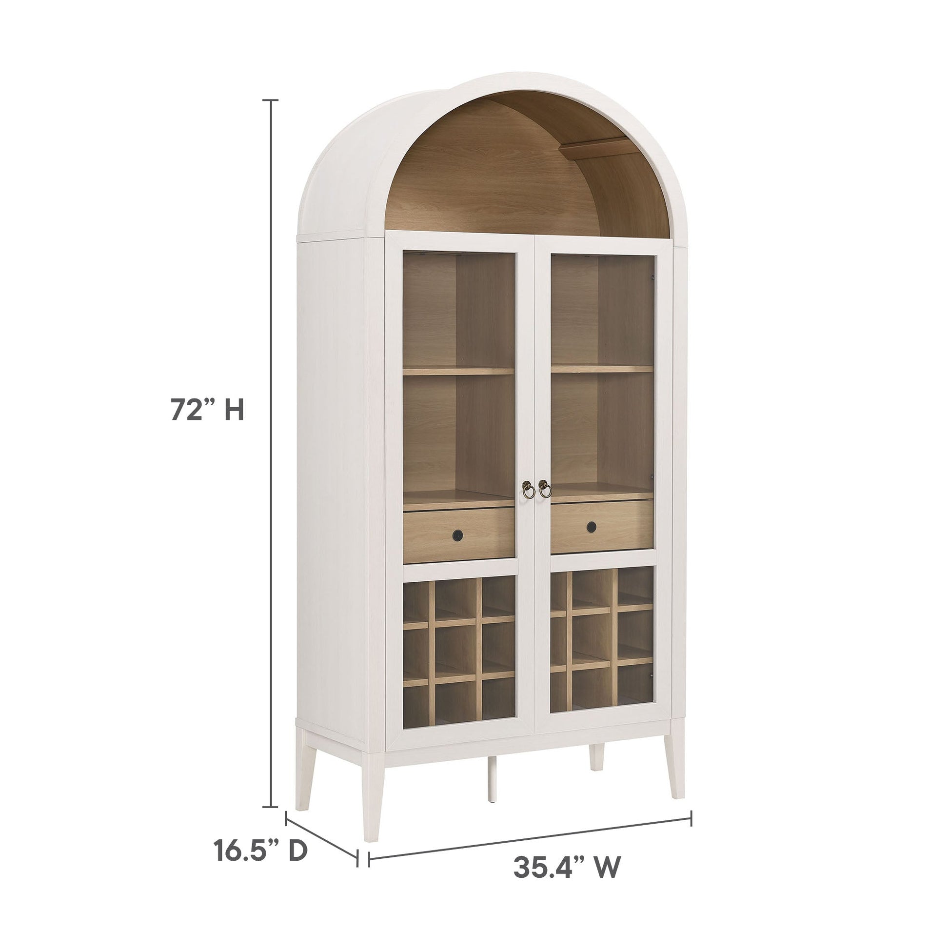 Stylish Nolan Arched Bar Cabinet for Modern Home Decor