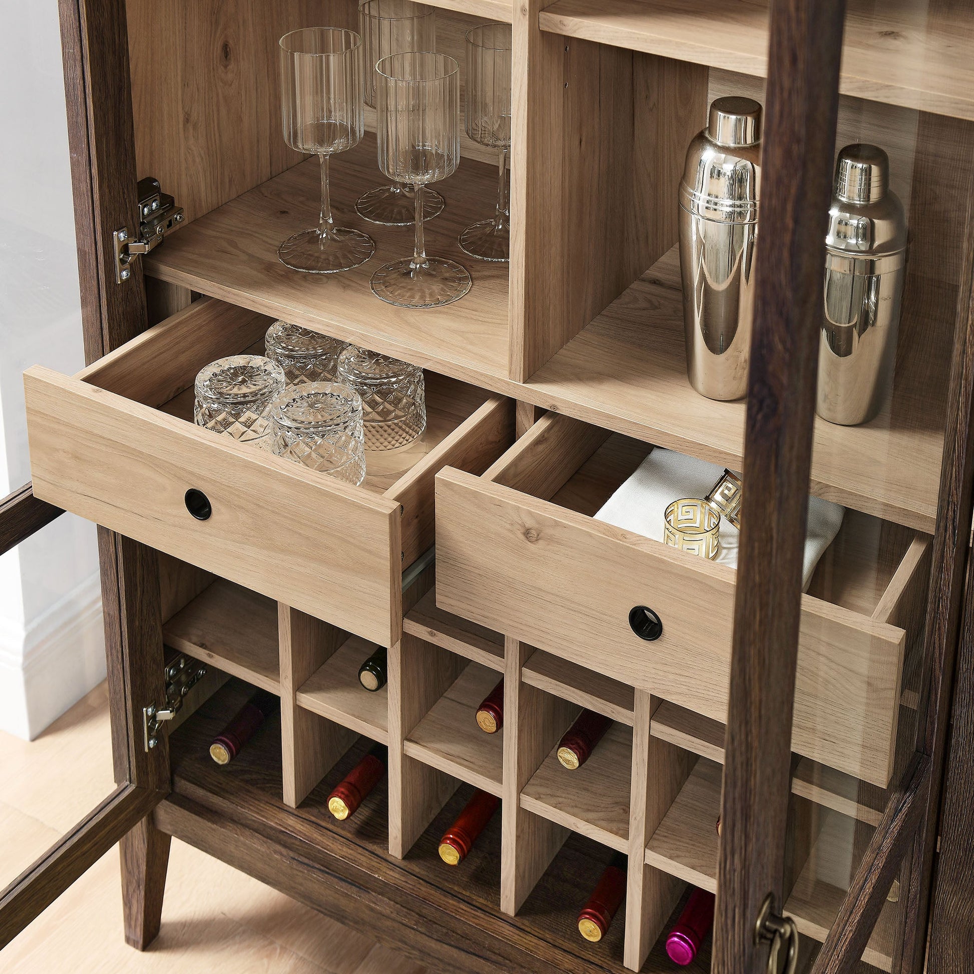 Stylish Nolan Arched Bar Cabinet for Modern Home Decor