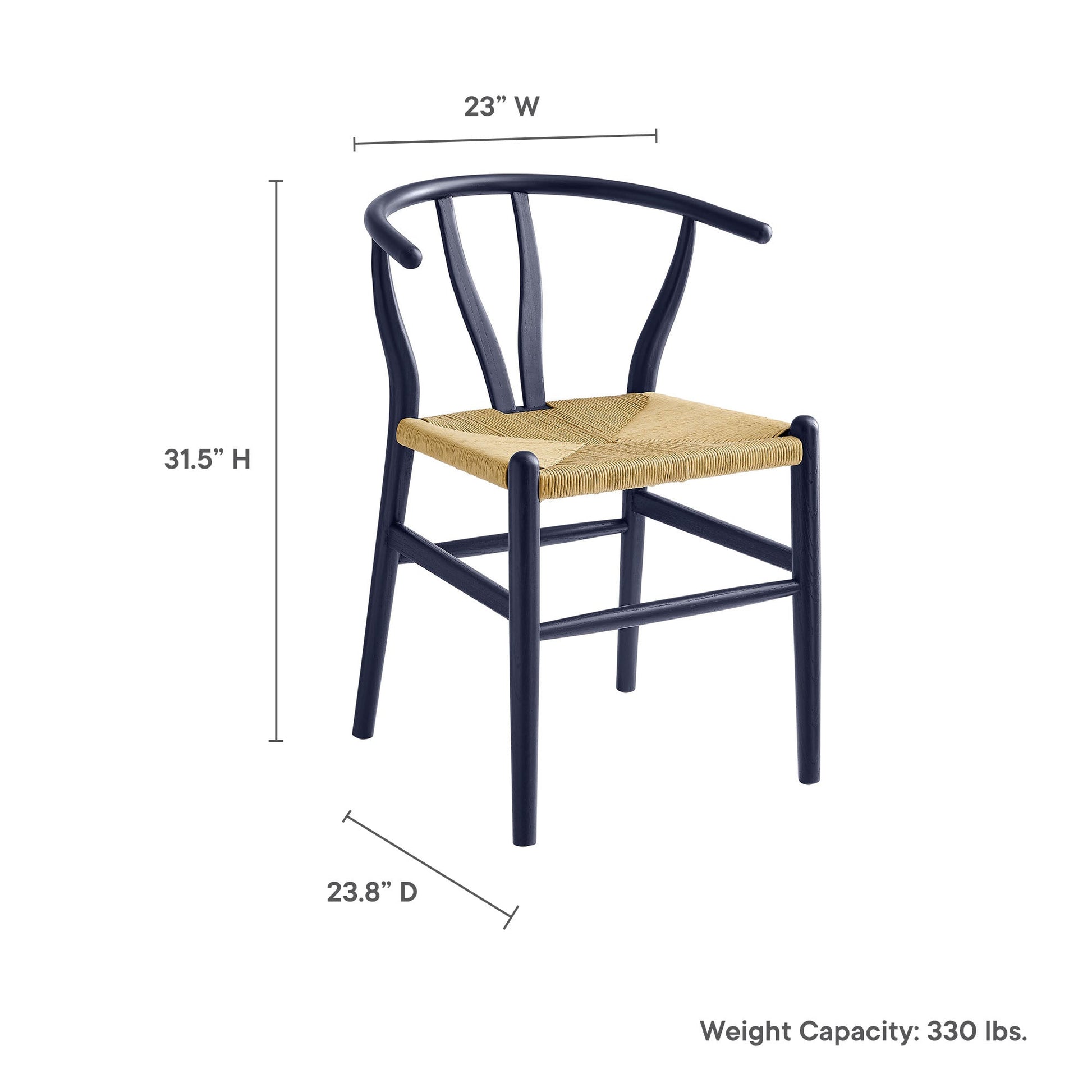 Stylish Amish 32" Wooden Dining Chair - Modern Accent Seating