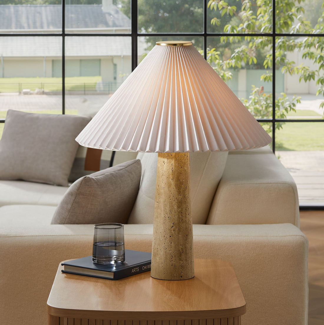 Travertine Table Lamp