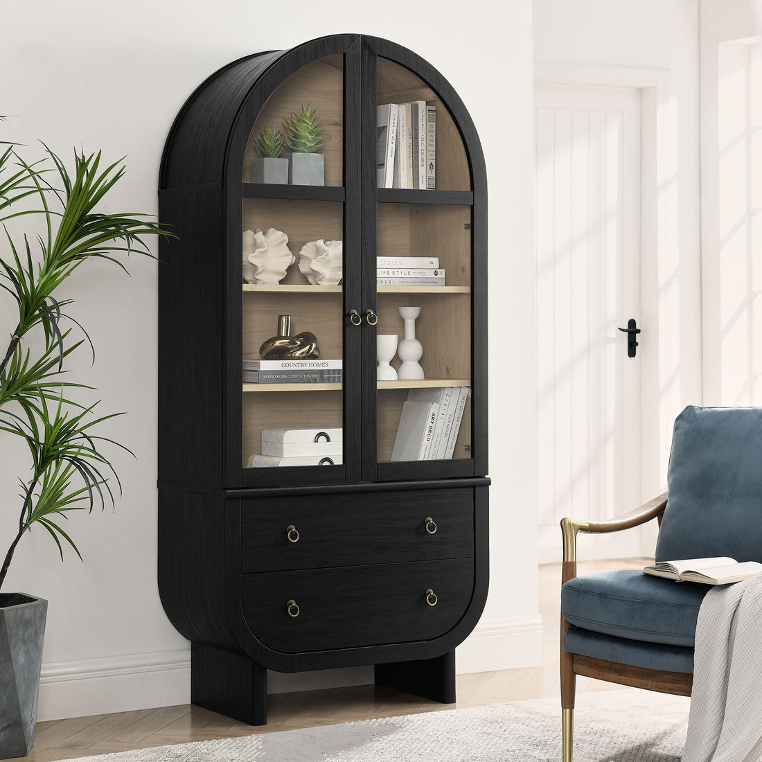 Nyx Black Arched Display Cabinet