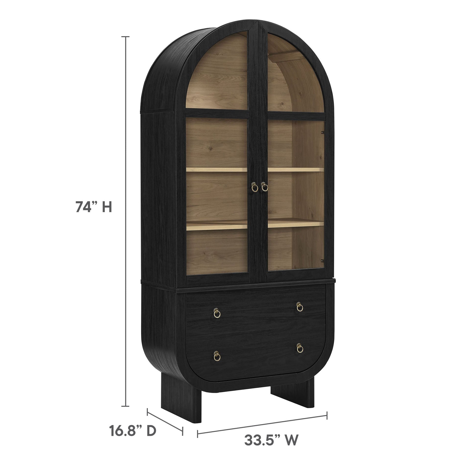 Nyx Black Arched Display Cabinet