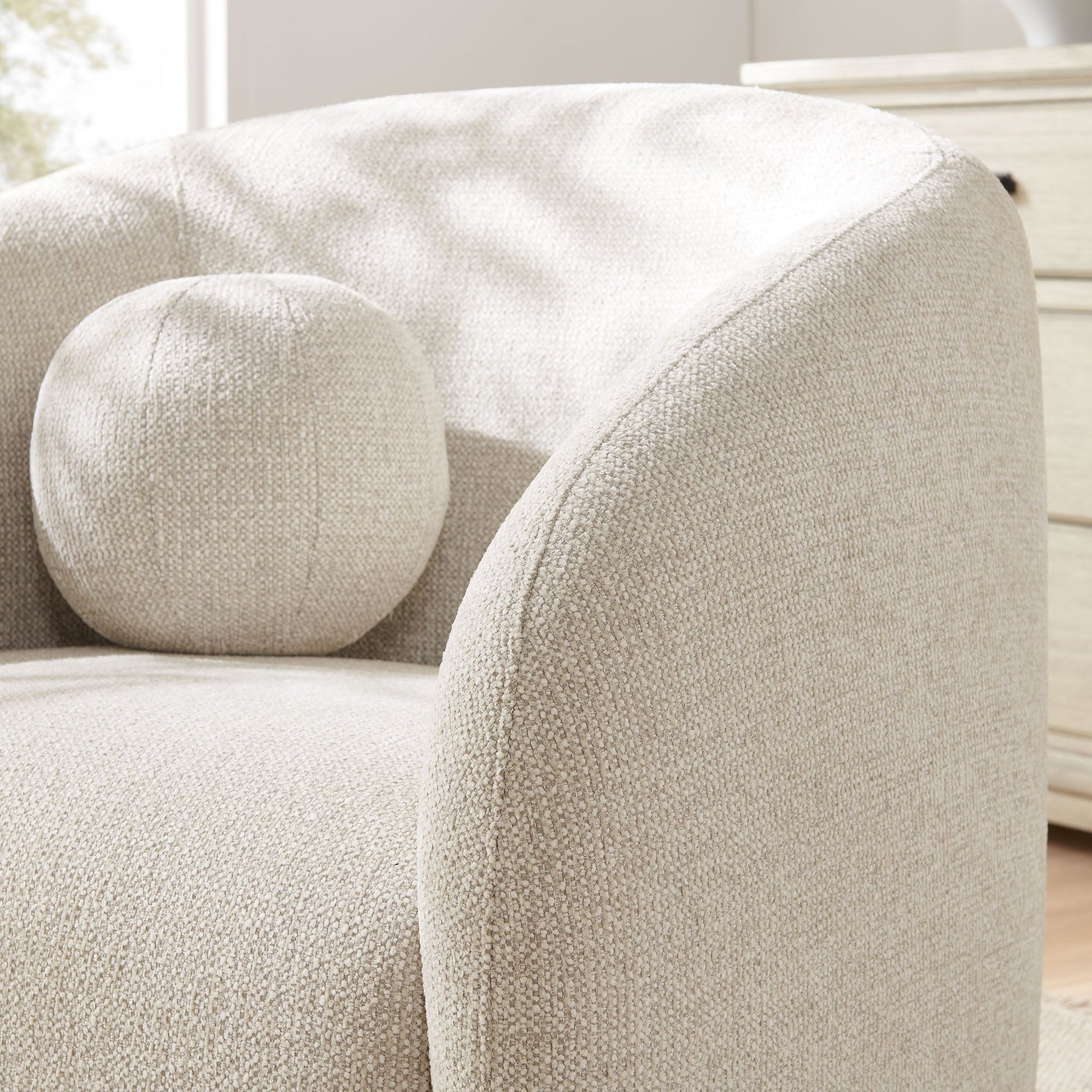 Holland Swivel Chenille Armchair