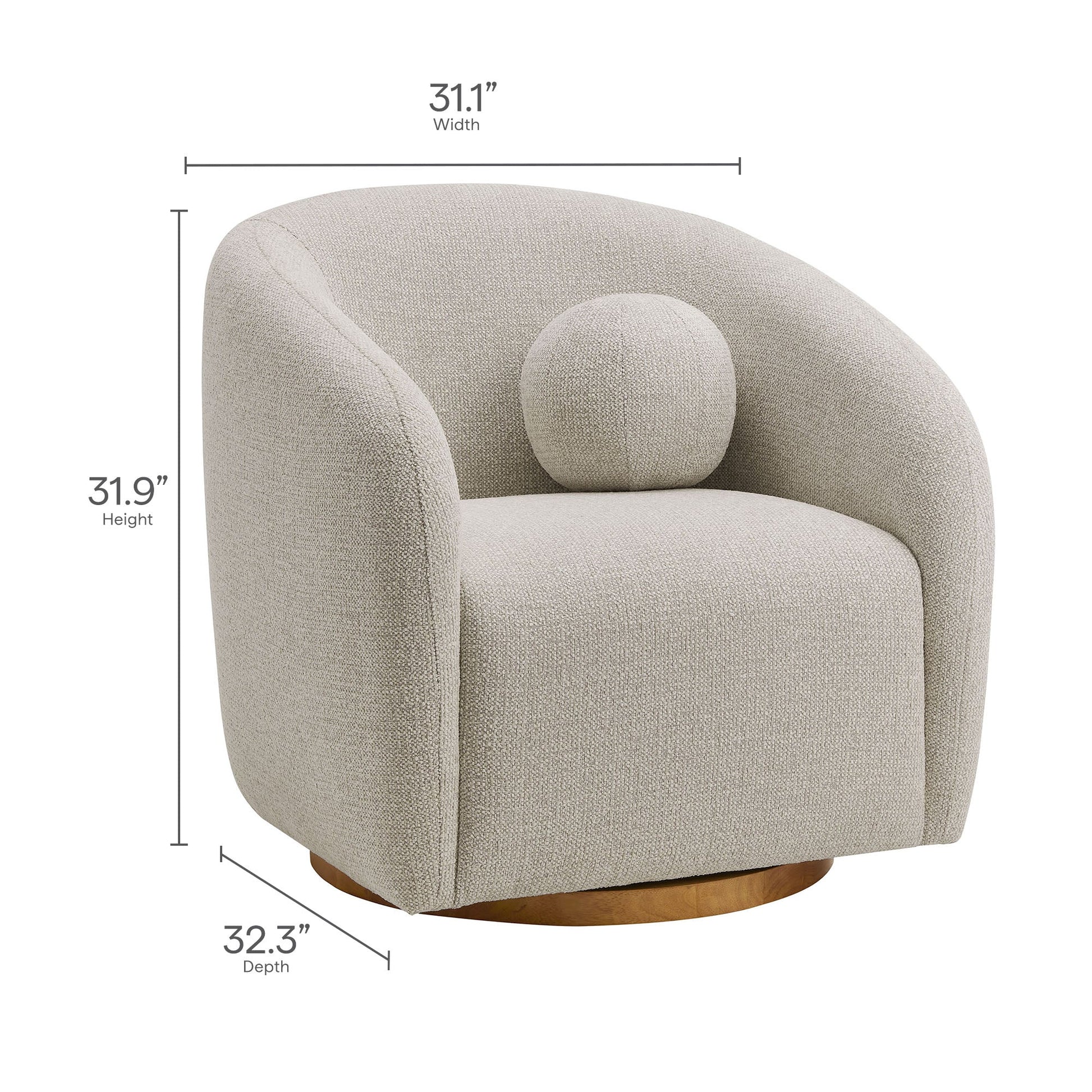 Holland Swivel Chenille Armchair