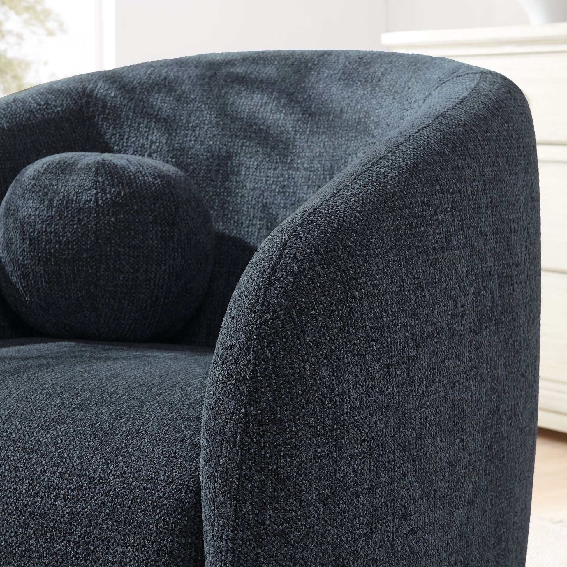 Holland Swivel Chenille Armchair