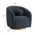 Holland Swivel Chenille Armchair
