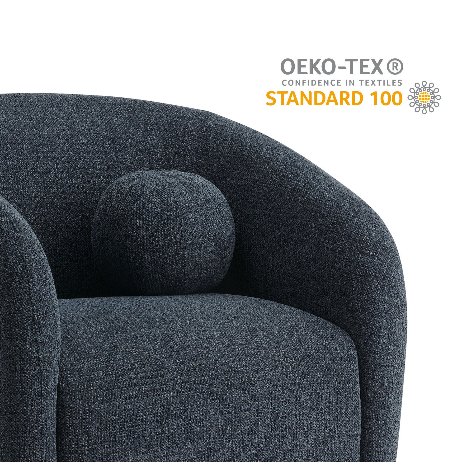 Holland Swivel Chenille Armchair