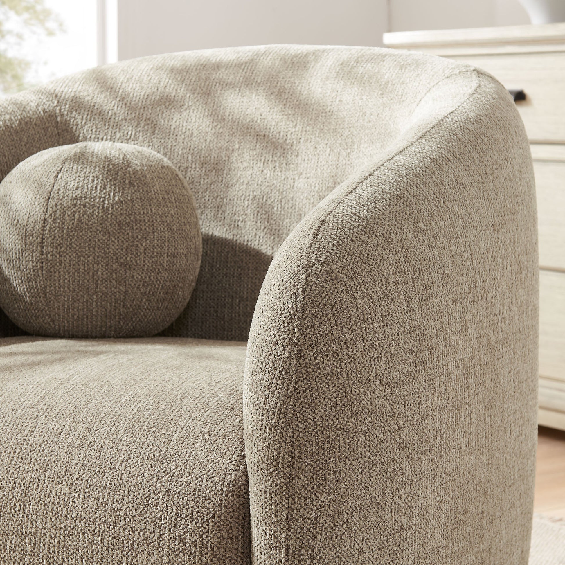 Holland Swivel Chenille Armchair