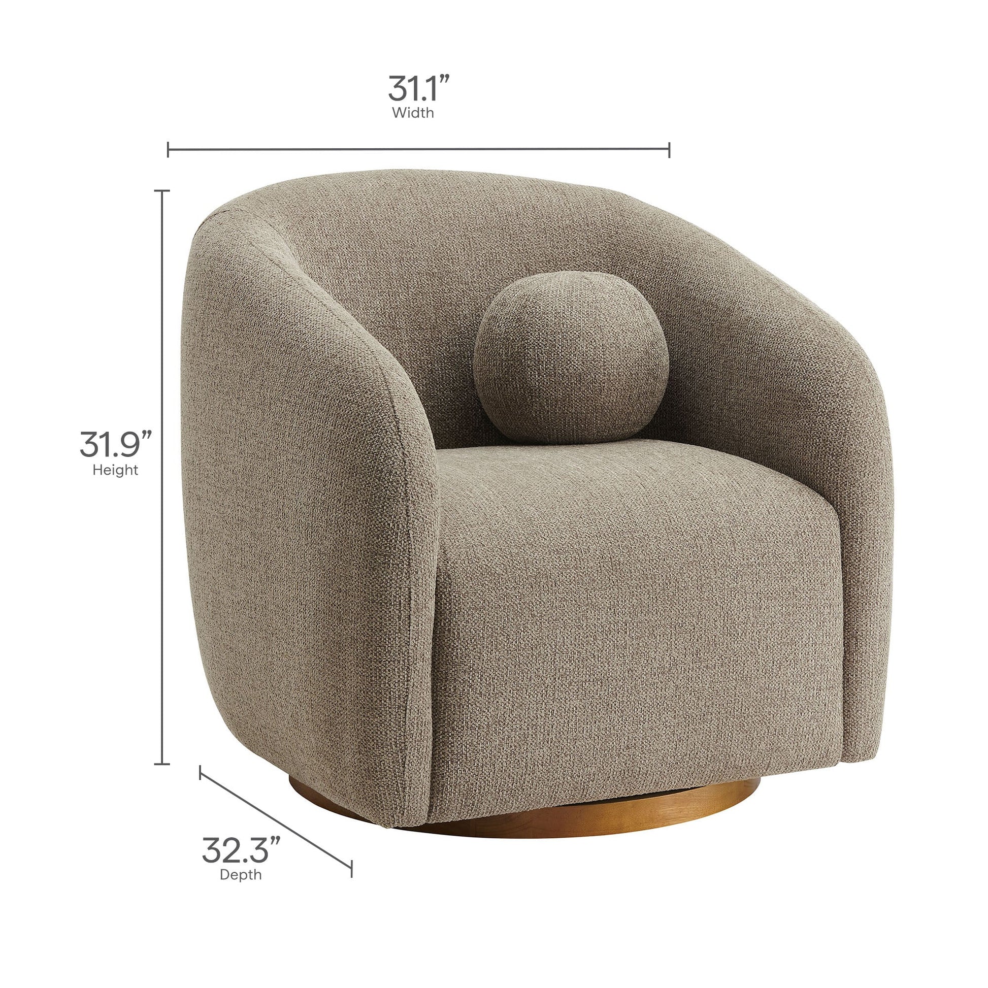 Holland Swivel Chenille Armchair